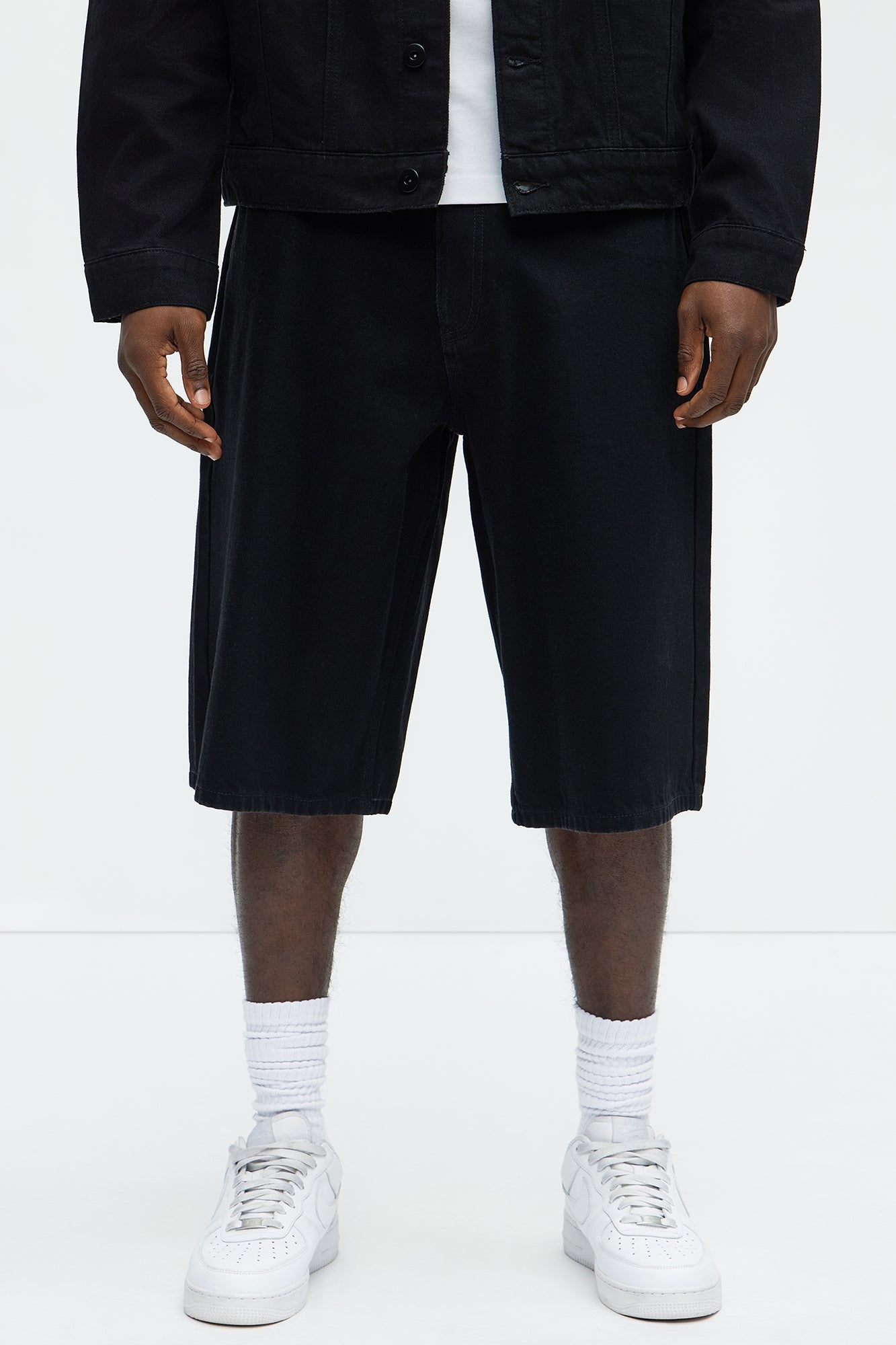 Colin Baggy Denim Short - Black Fashion Nova