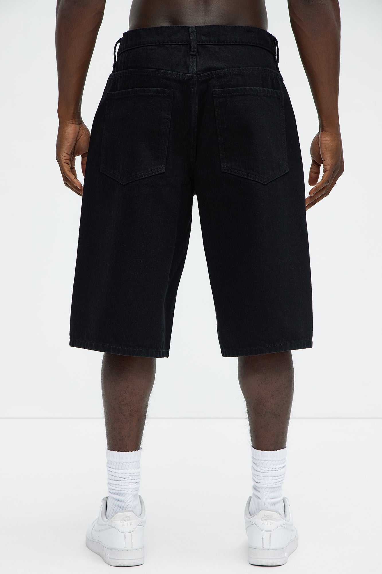 Colin Baggy Denim Short - Black Fashion Nova