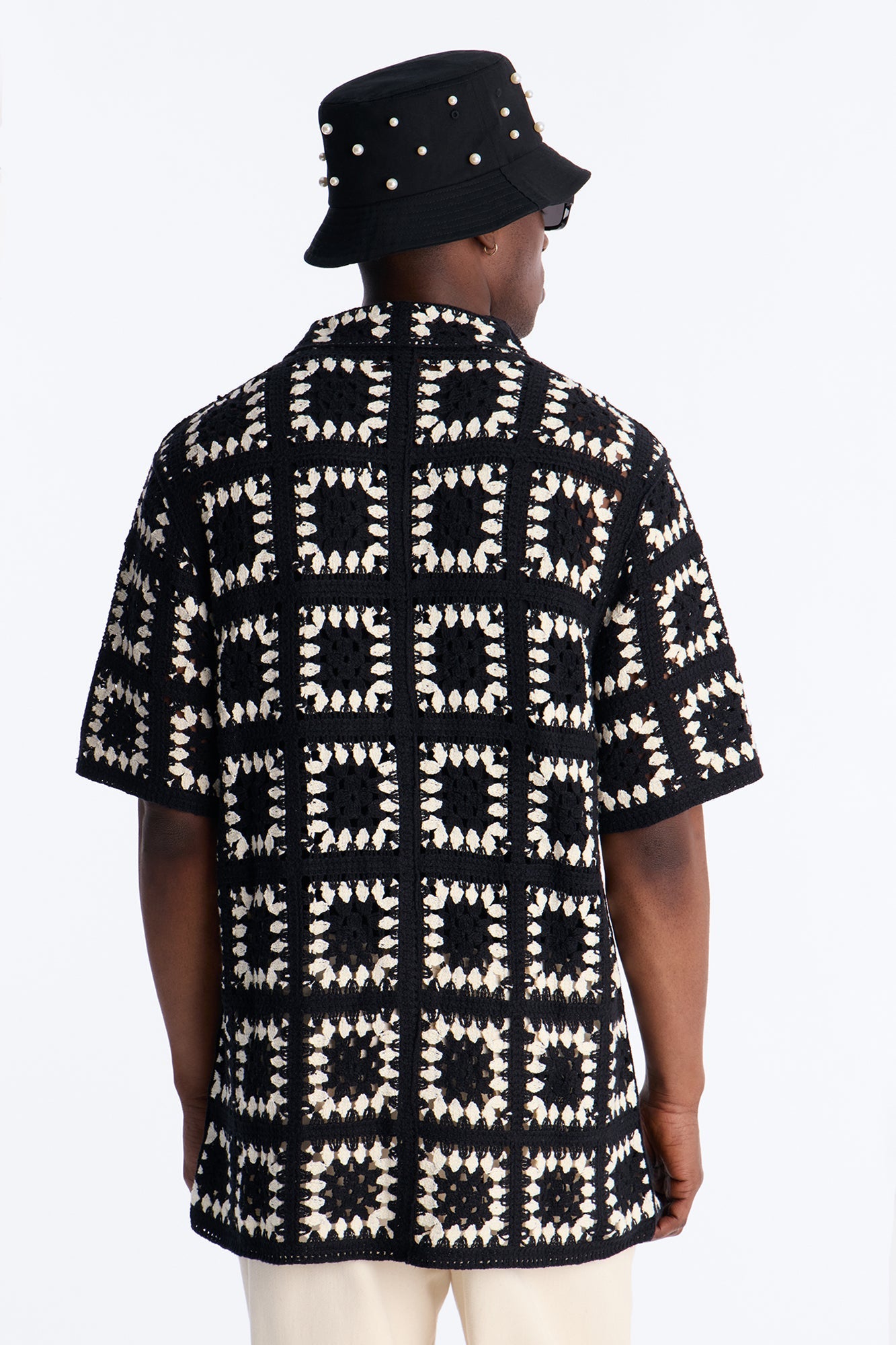 Coastal Crochet Button Up Shirt - Black Fashion Nova