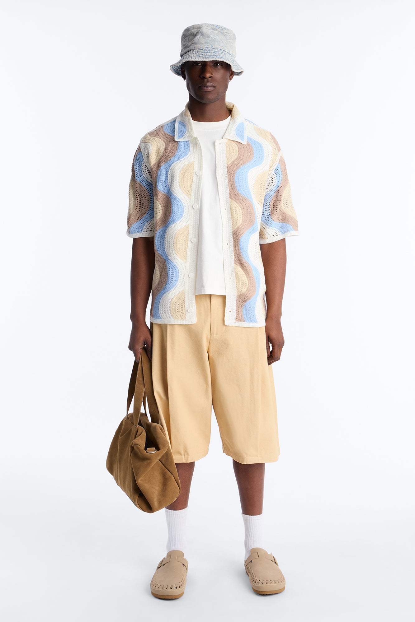Desert Daze Crochet Short Sleeve Button Up Shirt - Multi Color Fashion Nova