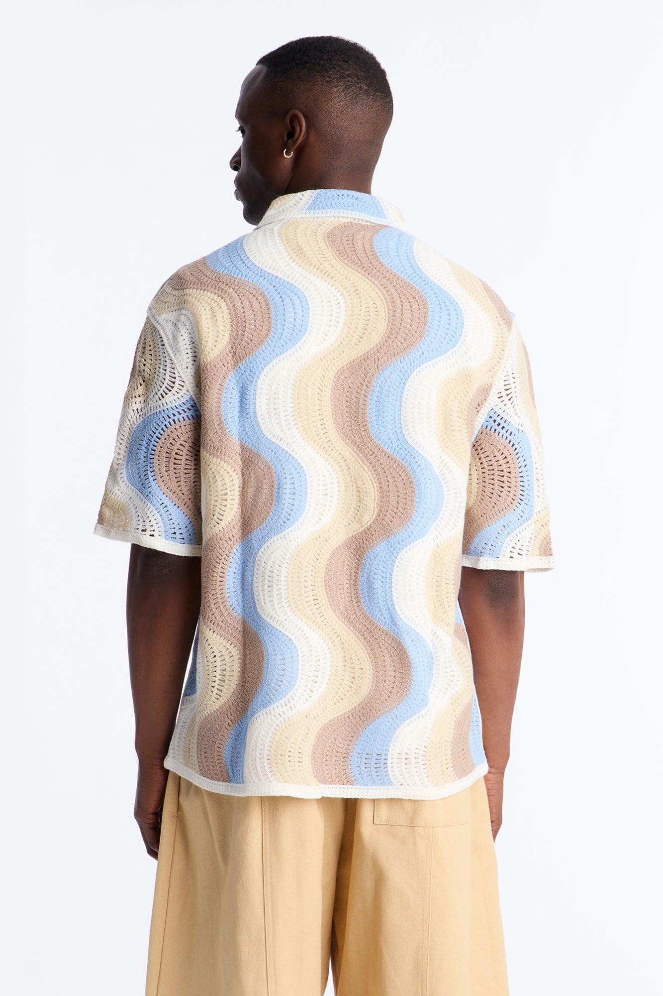 Desert Daze Crochet Short Sleeve Button Up Shirt - Multi Color Fashion Nova