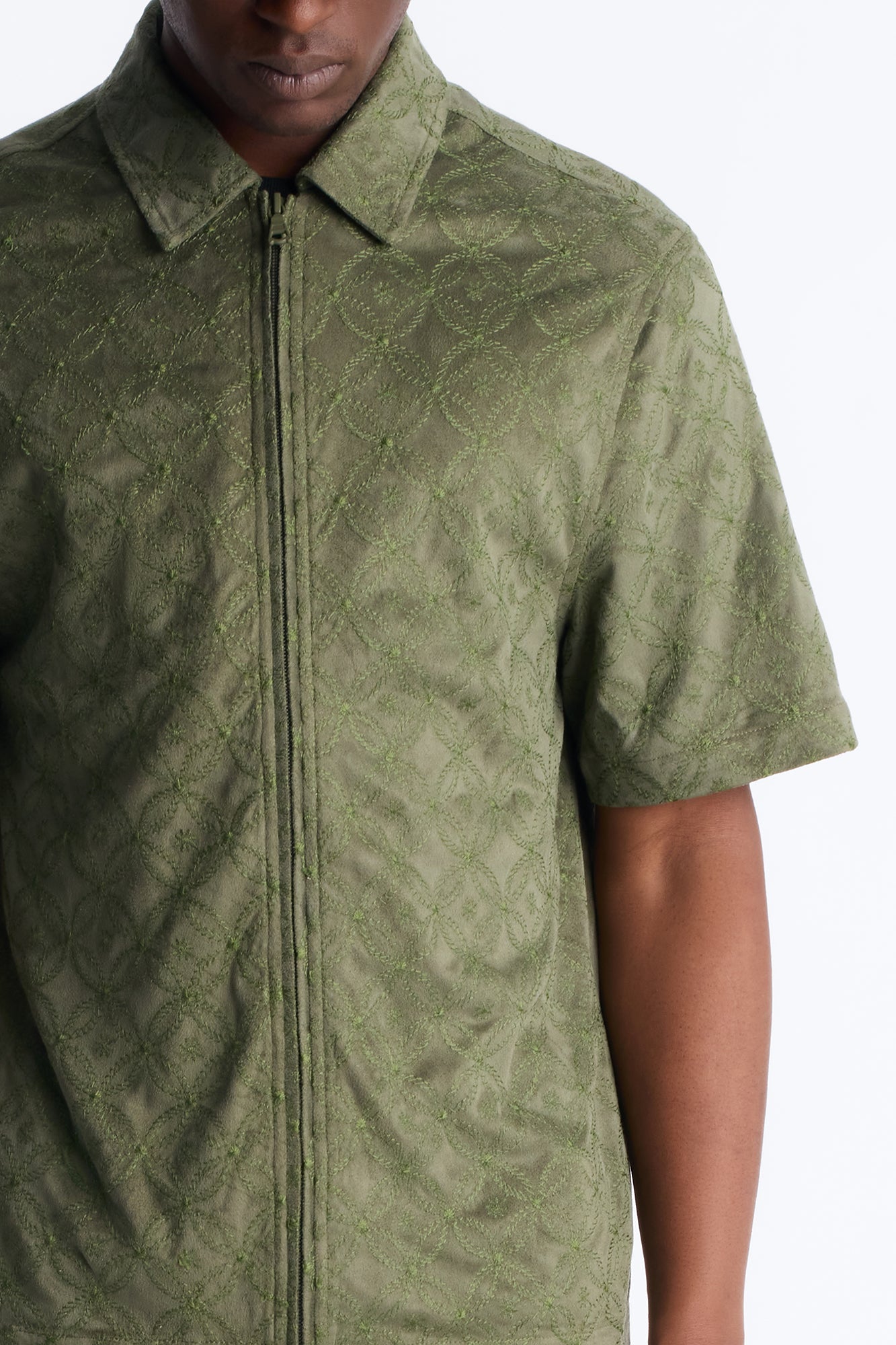 Your Island Zip Up Shirt - Green Fashion Nova