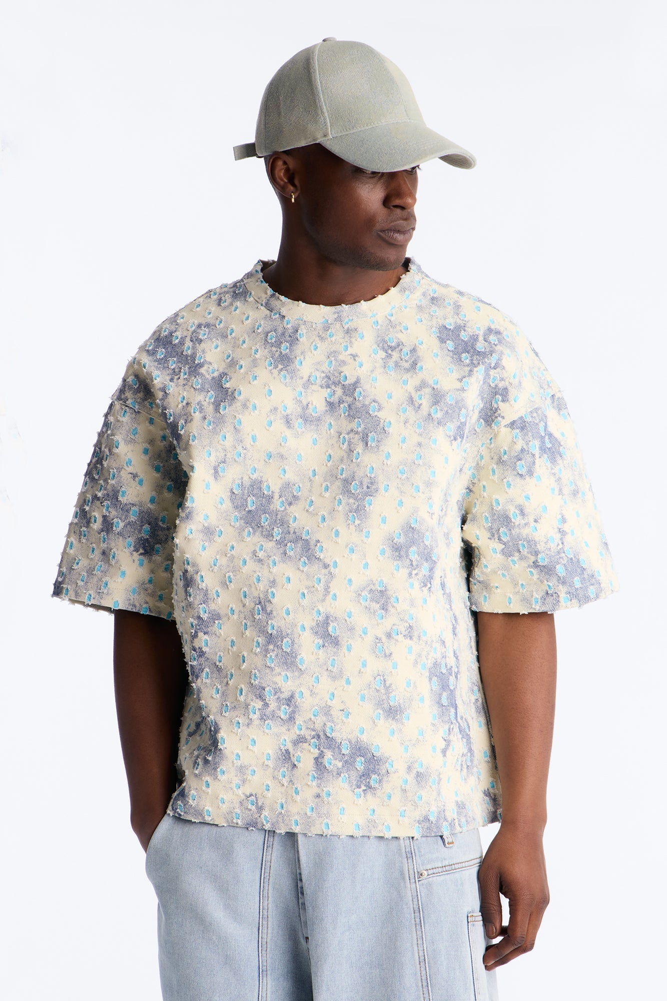 Boxy Desert Chrome Textured Shirt - White Fashion Nova