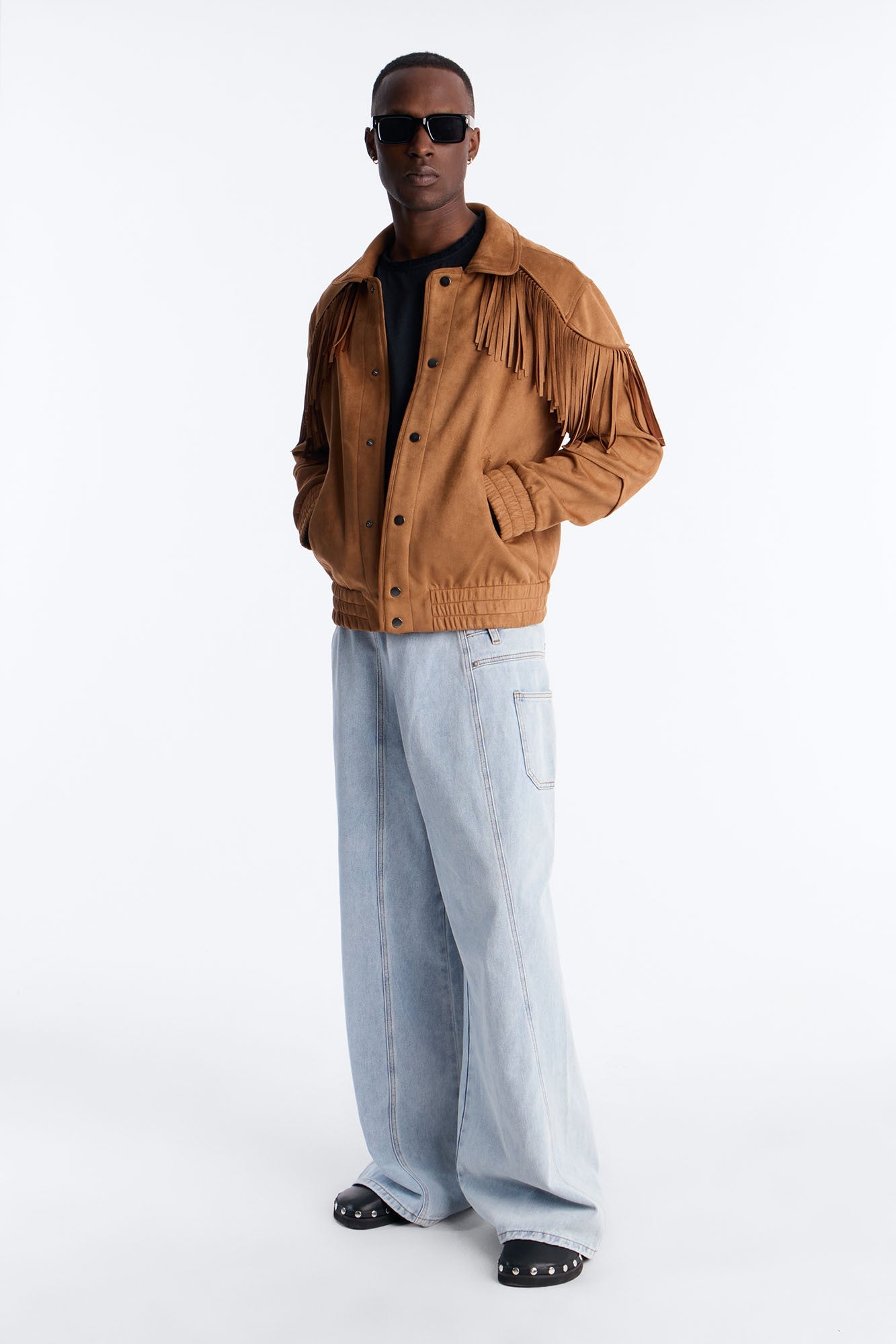 Fringed Festival Grounds Faux Suede Jacket - Camel Fashion Nova