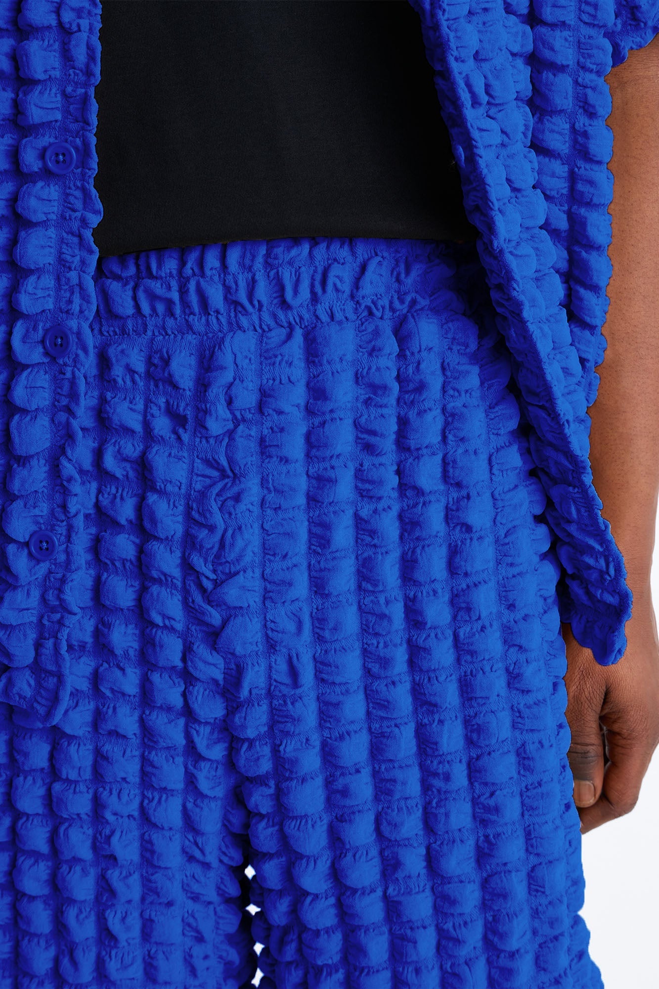 Relaxed Effervesce Textured Short - Blue Fashion Nova