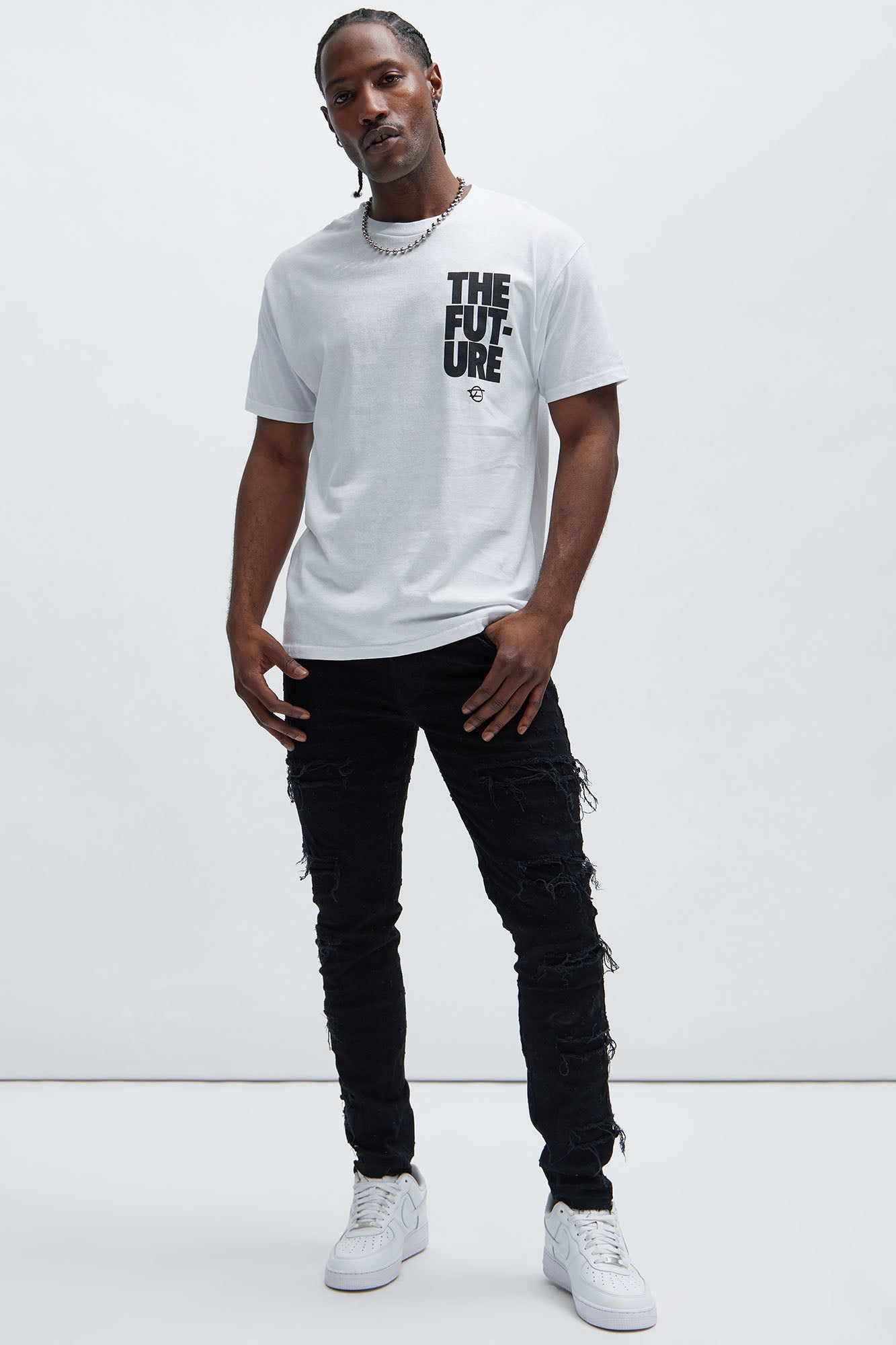 The Future Signature Short Sleeve Tee - White Fashion Nova