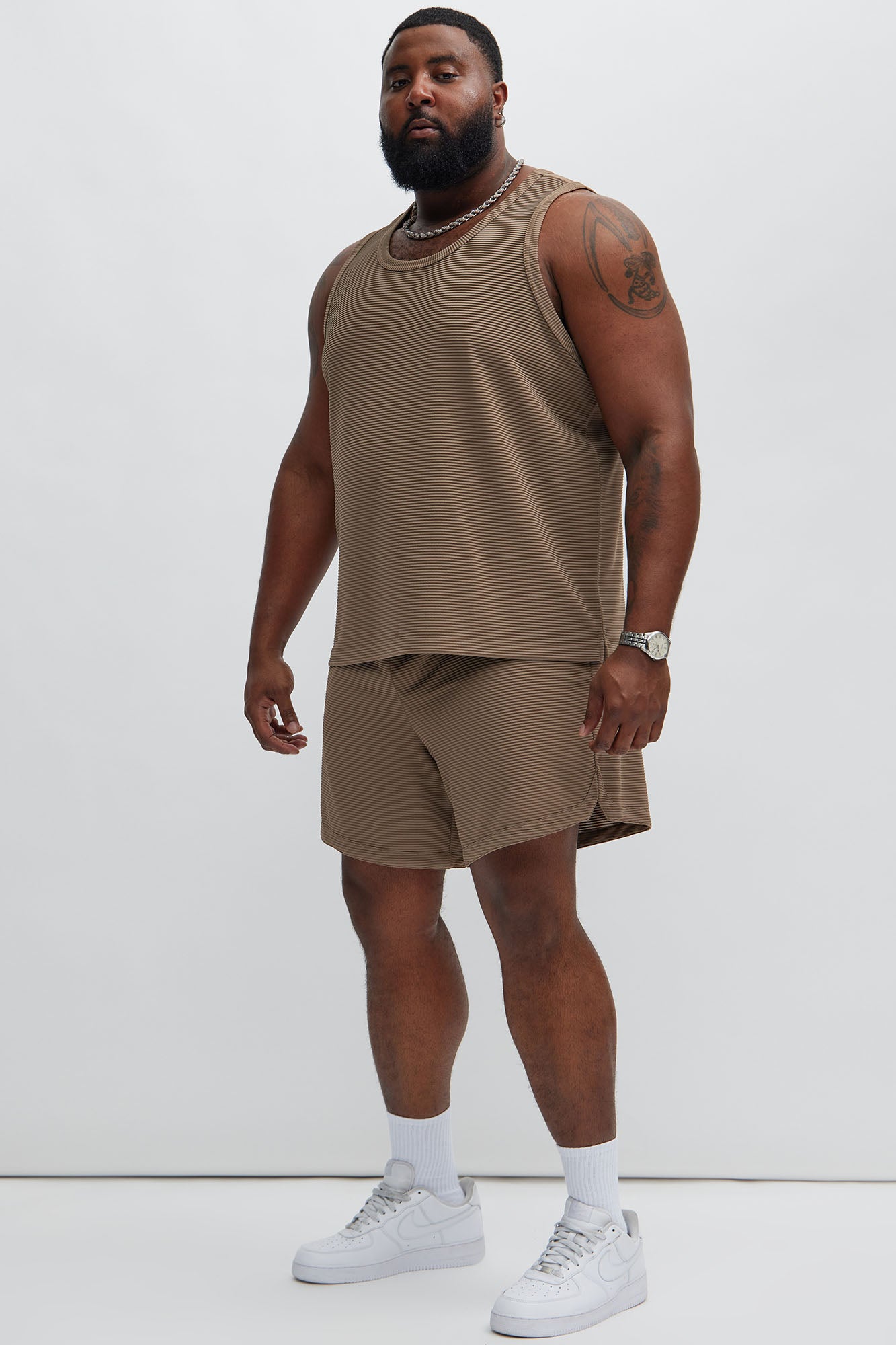 Zyler Textured Shorts - Taupe Fashion Nova