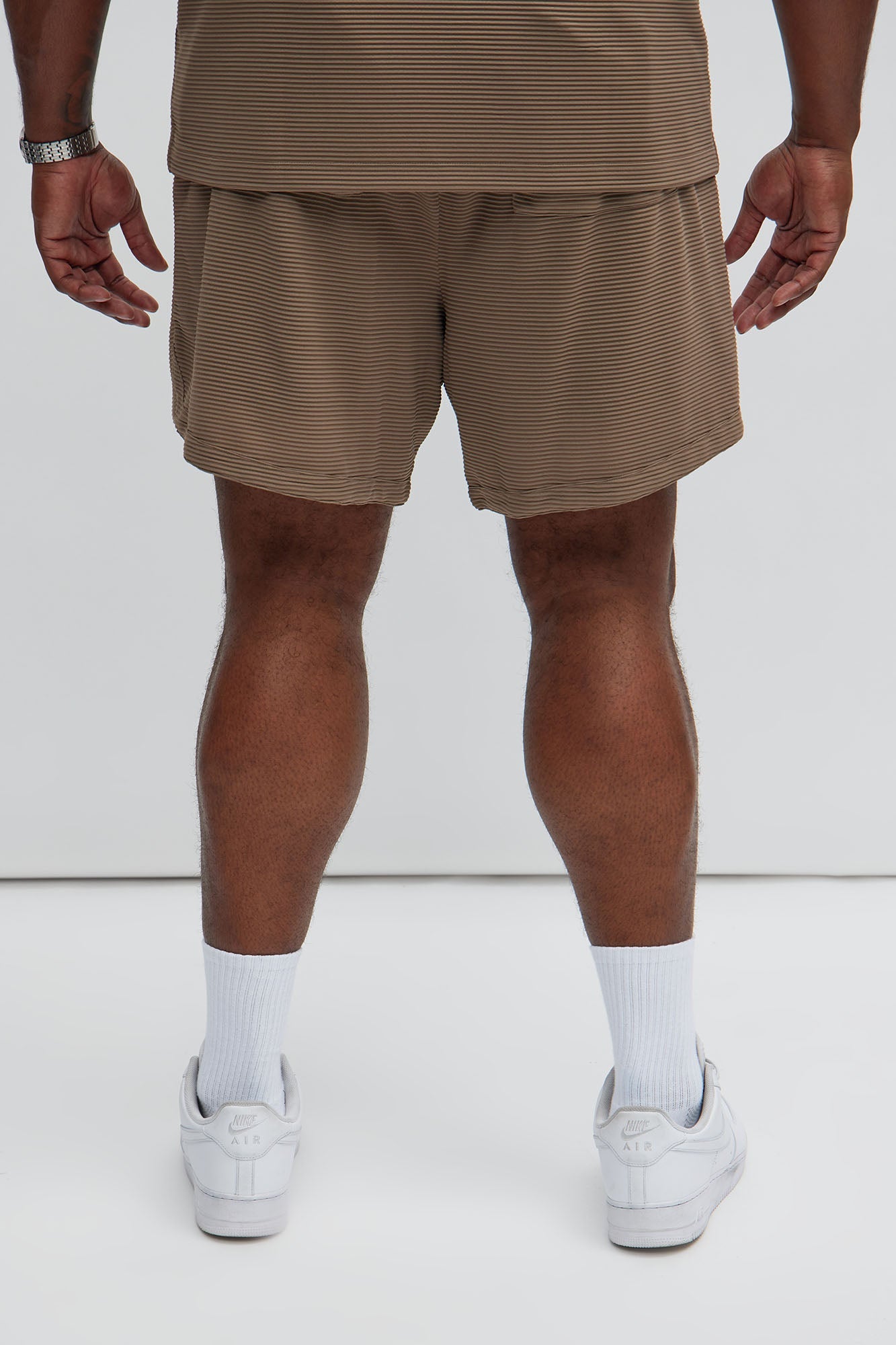 Zyler Textured Shorts - Taupe Fashion Nova