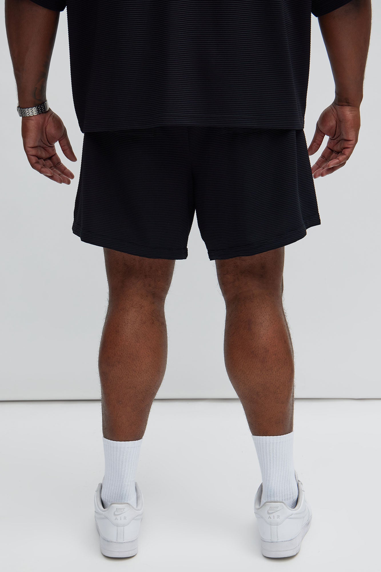 Zyler Textured Shorts - Black Fashion Nova