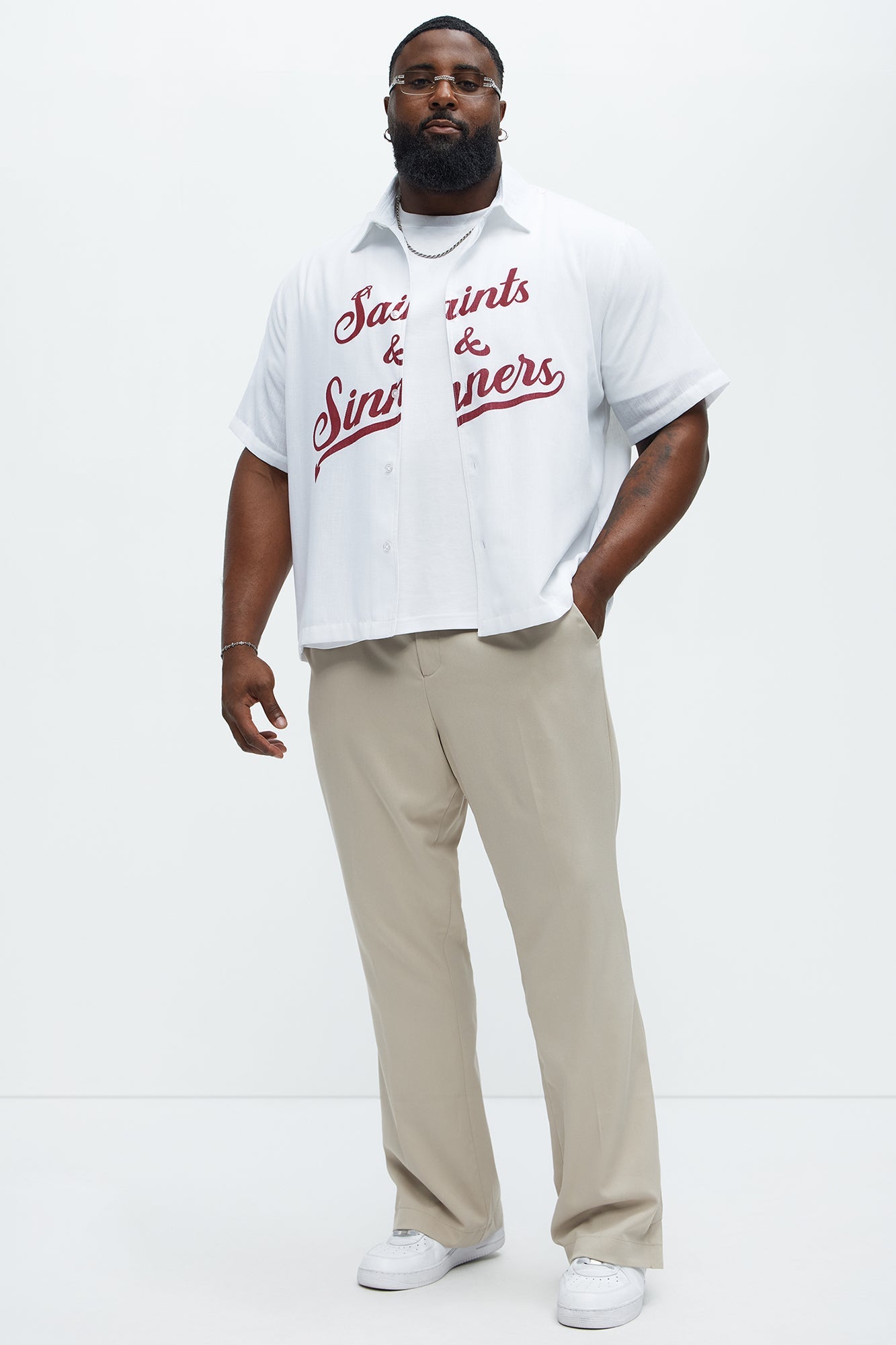 Saints And Sinners Full Button Shirt - White Fashion Nova