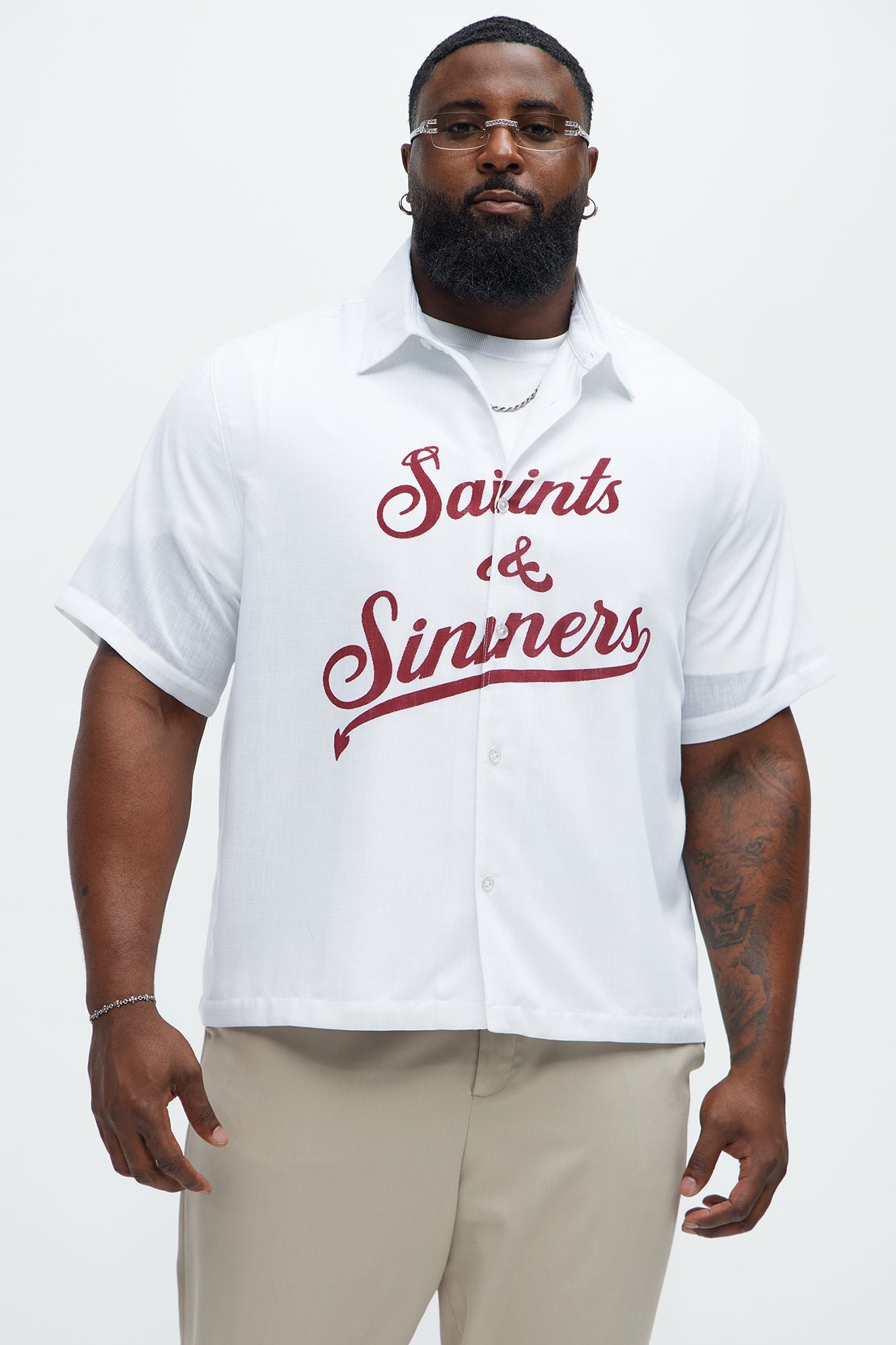 Saints And Sinners Full Button Shirt - White Fashion Nova