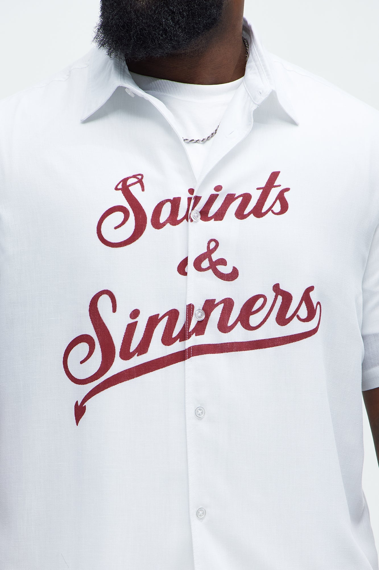 Saints And Sinners Full Button Shirt - White Fashion Nova