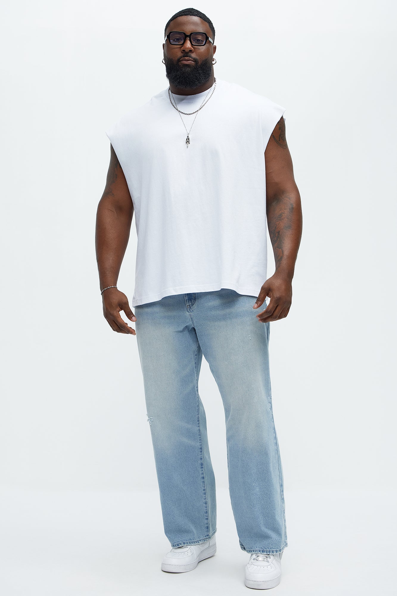 Relaxed Heavyweight Muscle Tee - White Fashion Nova