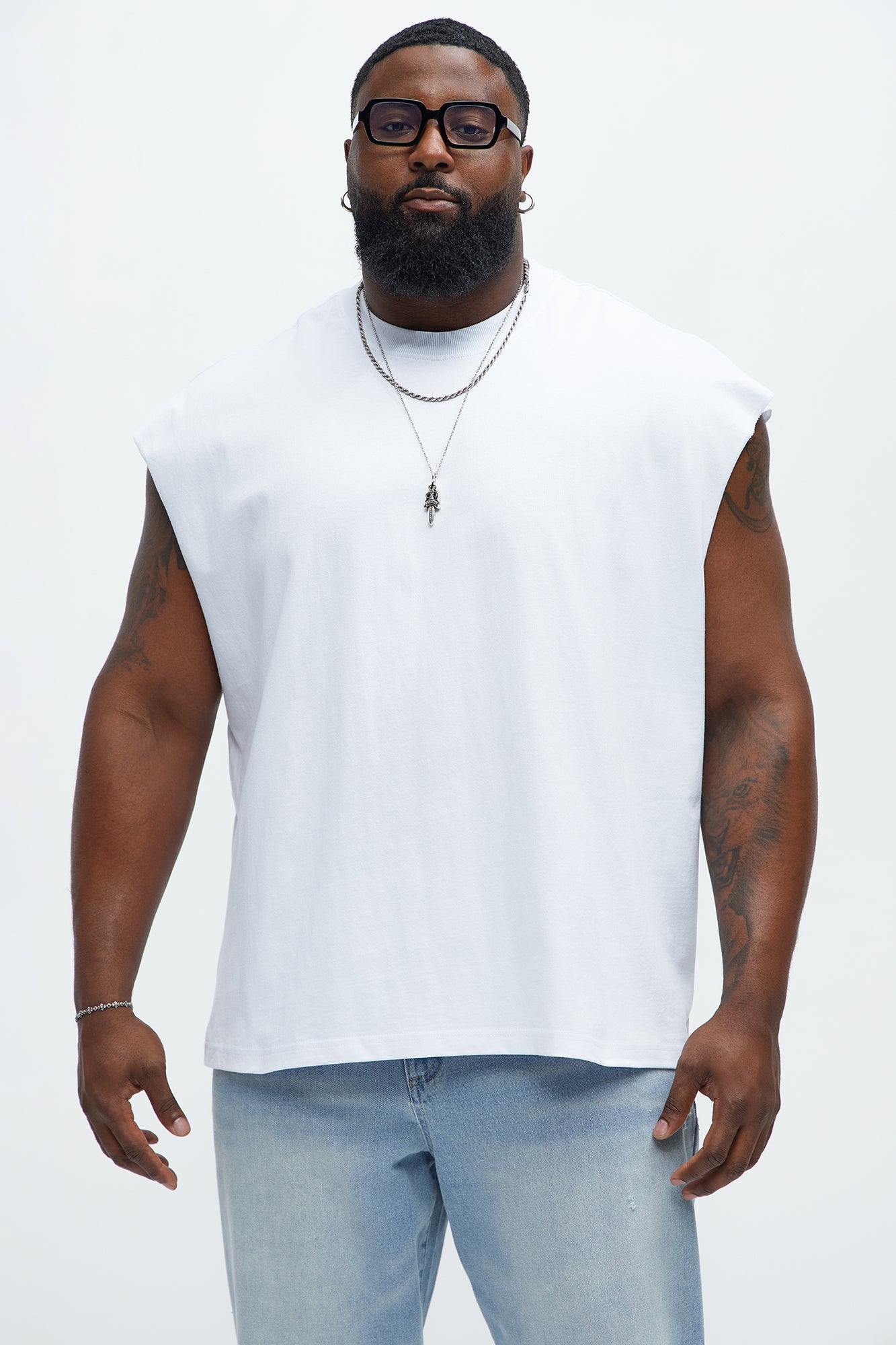 Relaxed Heavyweight Muscle Tee - White Fashion Nova