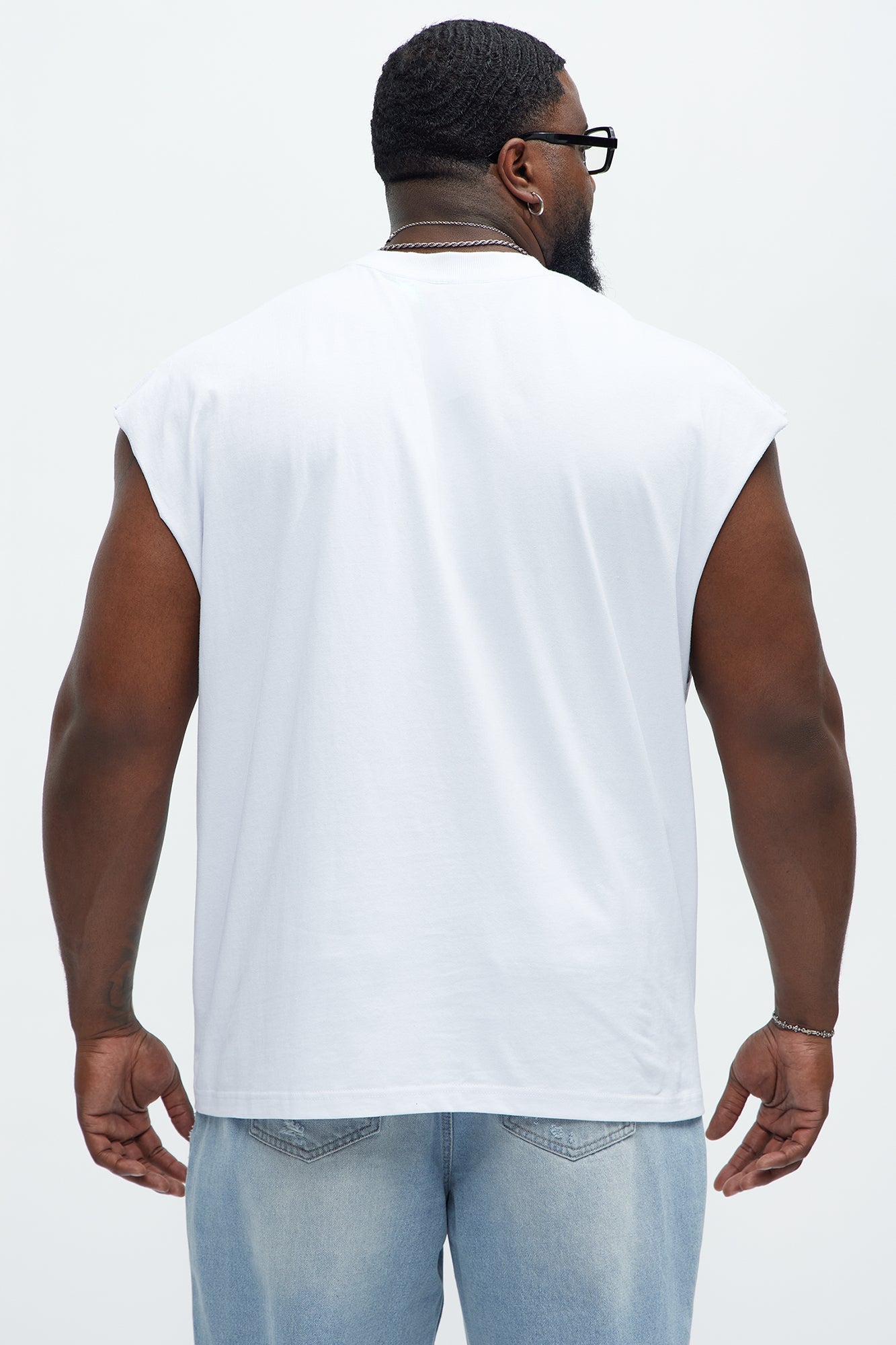 Relaxed Heavyweight Muscle Tee - White Fashion Nova