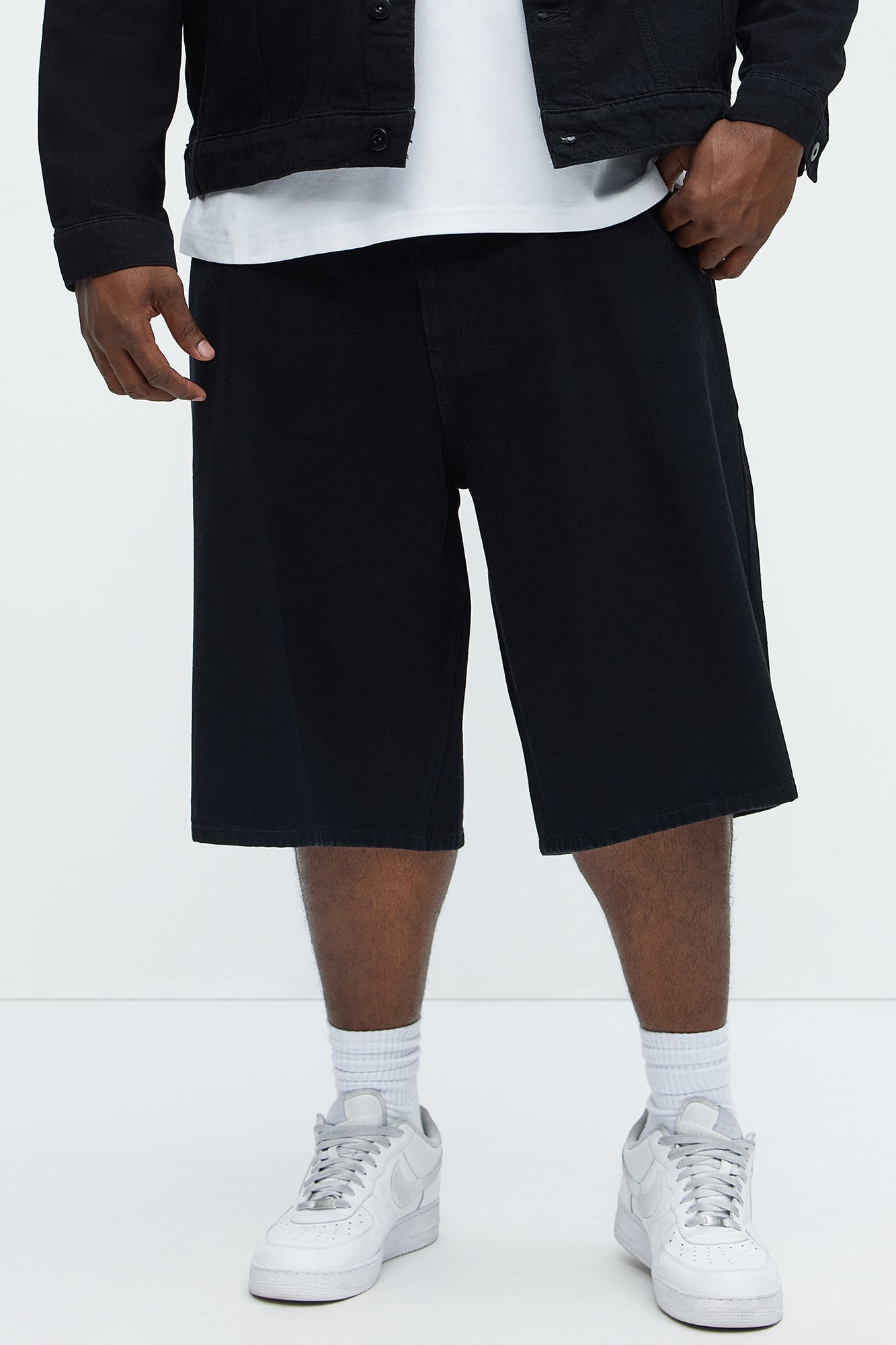 Colin Baggy Denim Short - Black Fashion Nova
