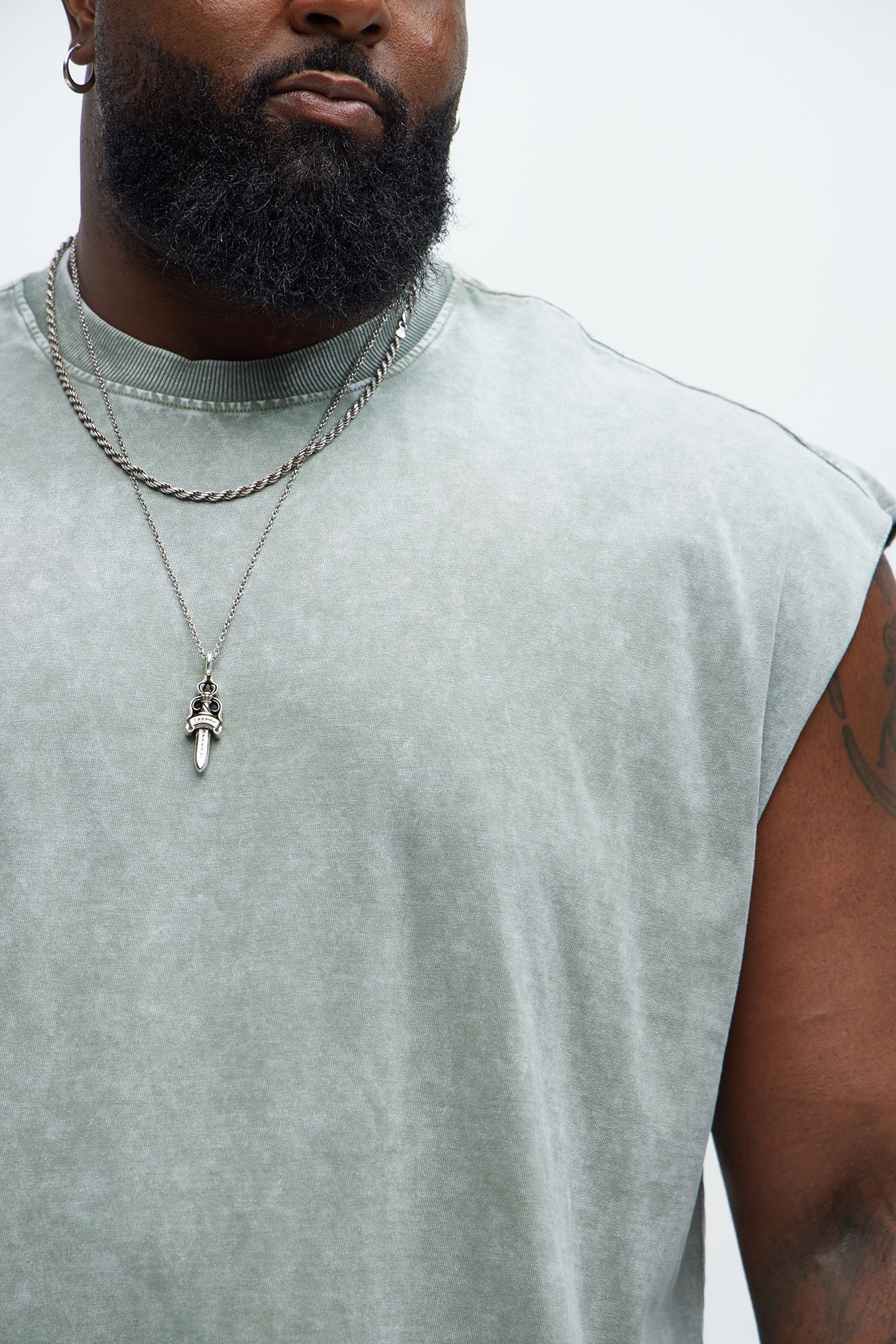 Relaxed Vintage Wash Heavyweight Muscle Tee - Sage Fashion Nova
