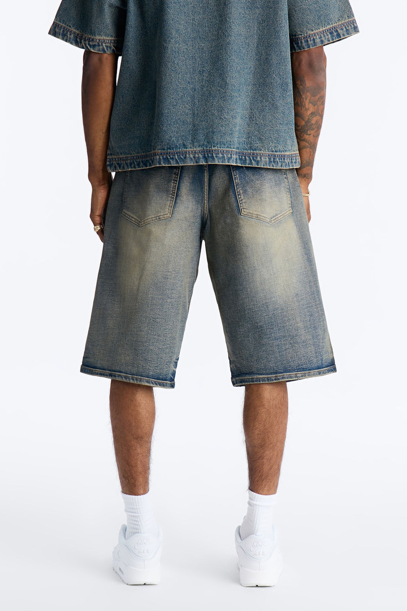 Baggy Vintage Royalty Denim Short - Vintage Wash Fashion Nova