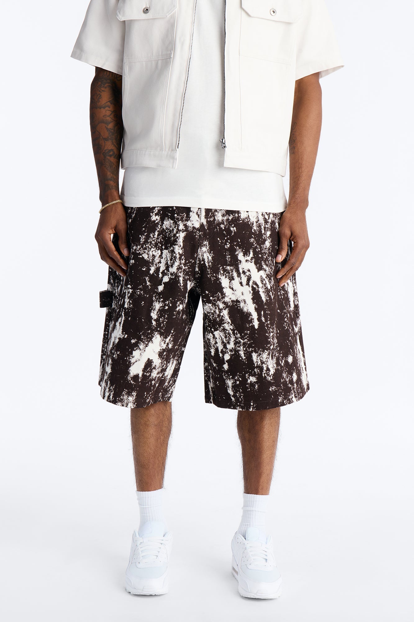 Mixed Clarity Printed Short - Brown Combo Fashion Nova
