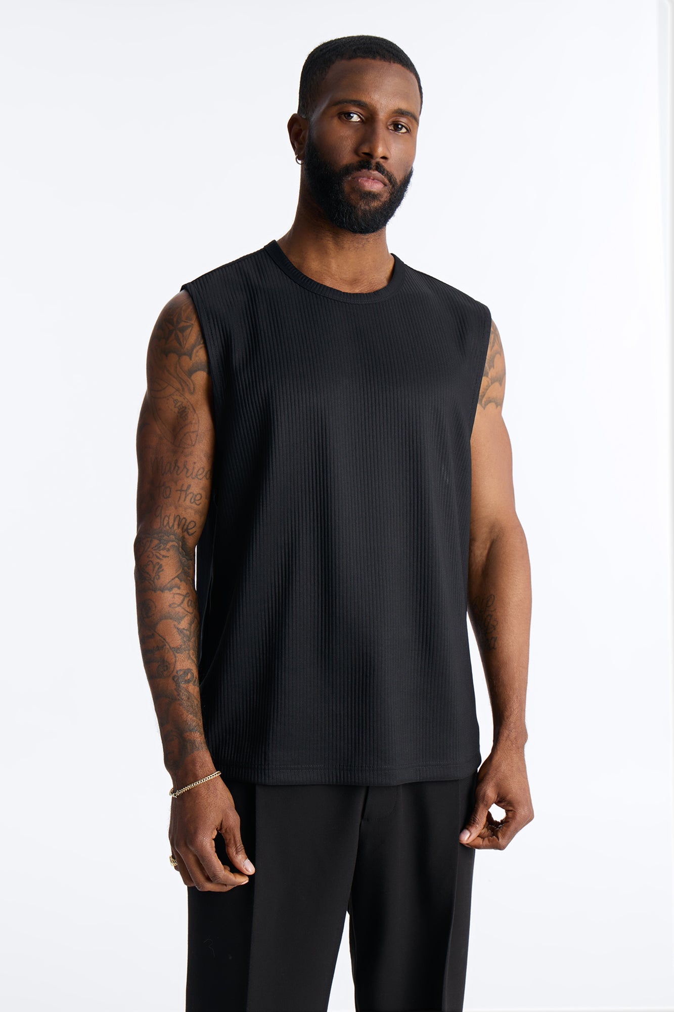 Show Up Muscle Tank - Black Fashion Nova