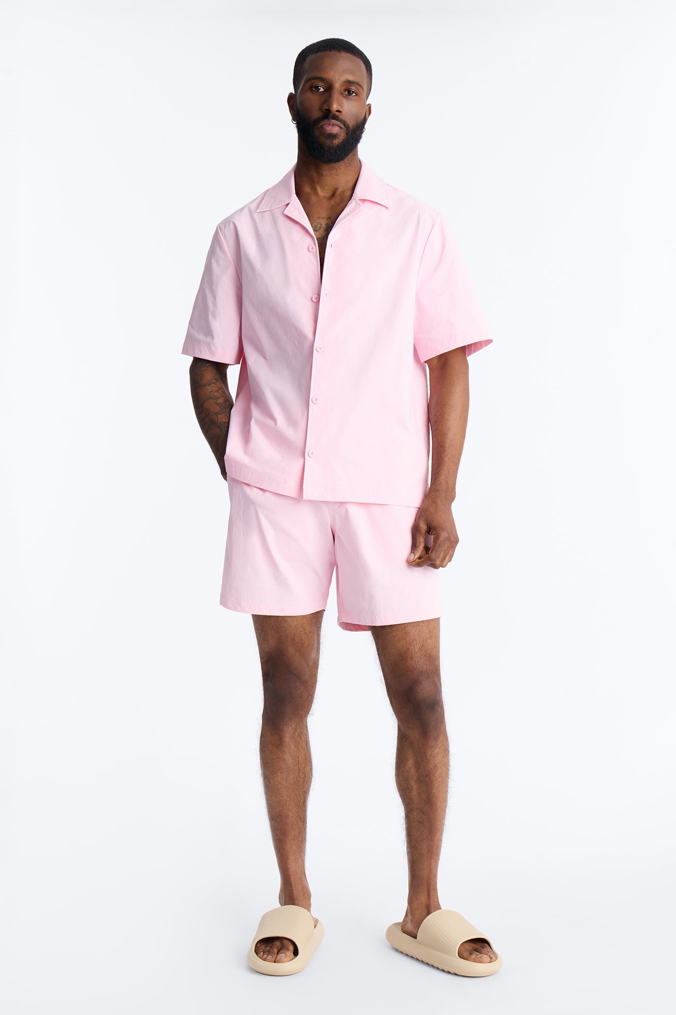 Montez Cuban Collar Button Up Shirt - Pink Fashion Nova