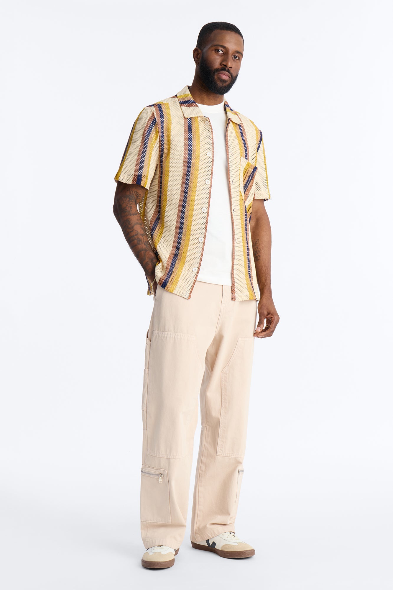 CDMX Crochet Button Up Shirt - Cream Fashion Nova