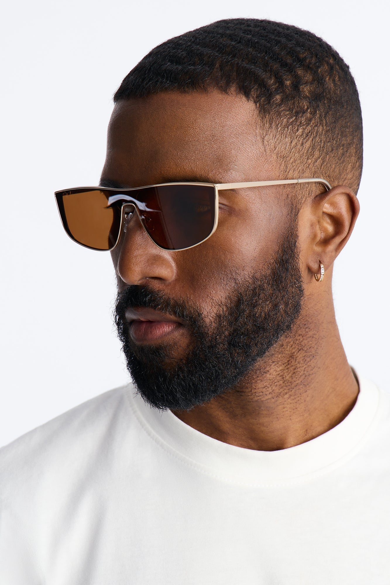 High End Rectangle Metal Sunglasses - Gold Fashion Nova