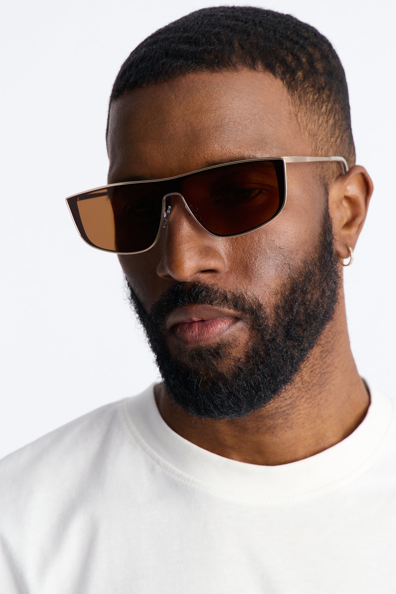 High End Rectangle Metal Sunglasses - Gold Fashion Nova
