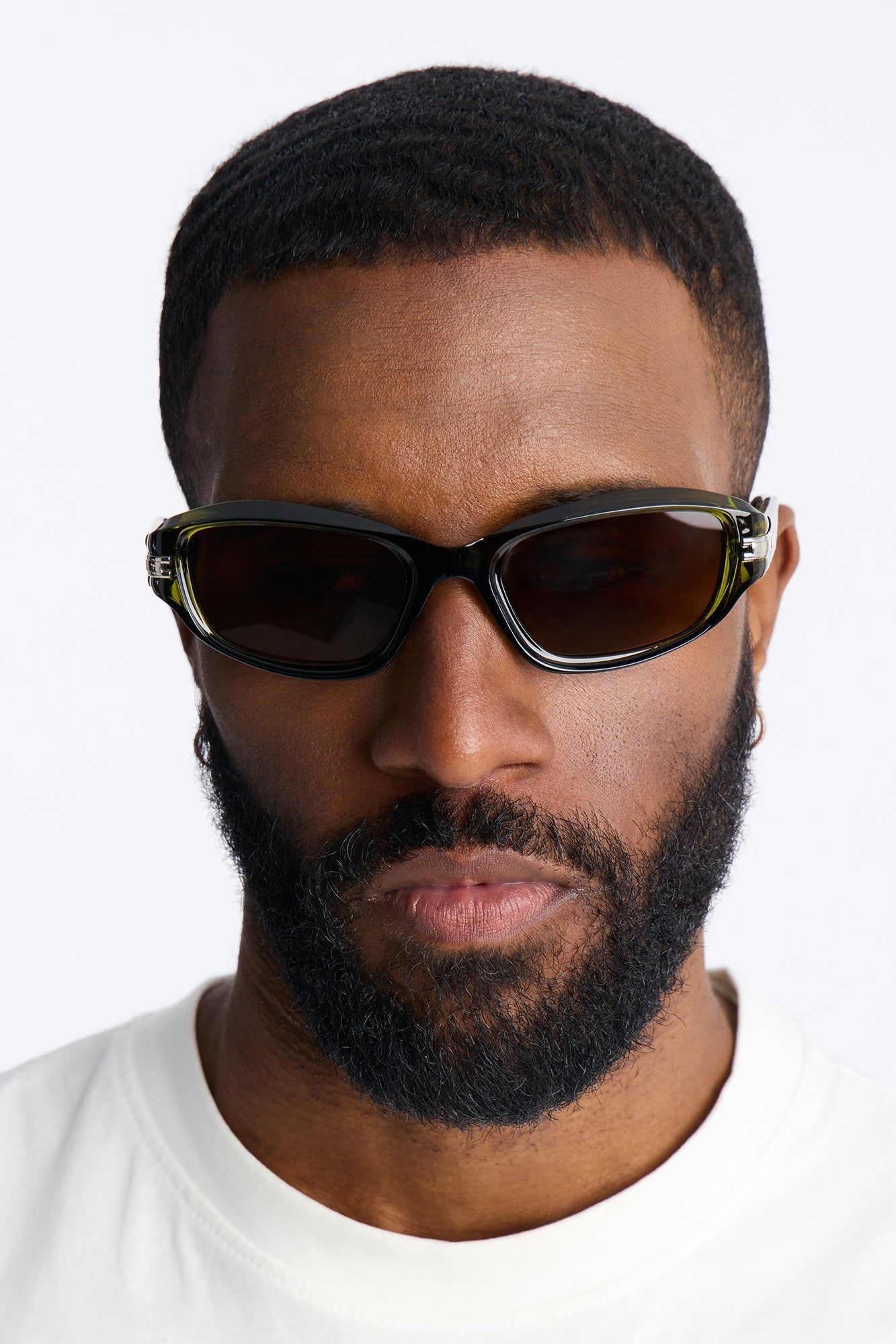 Acid Glow Flux Sunglasses - Olive Fashion Nova
