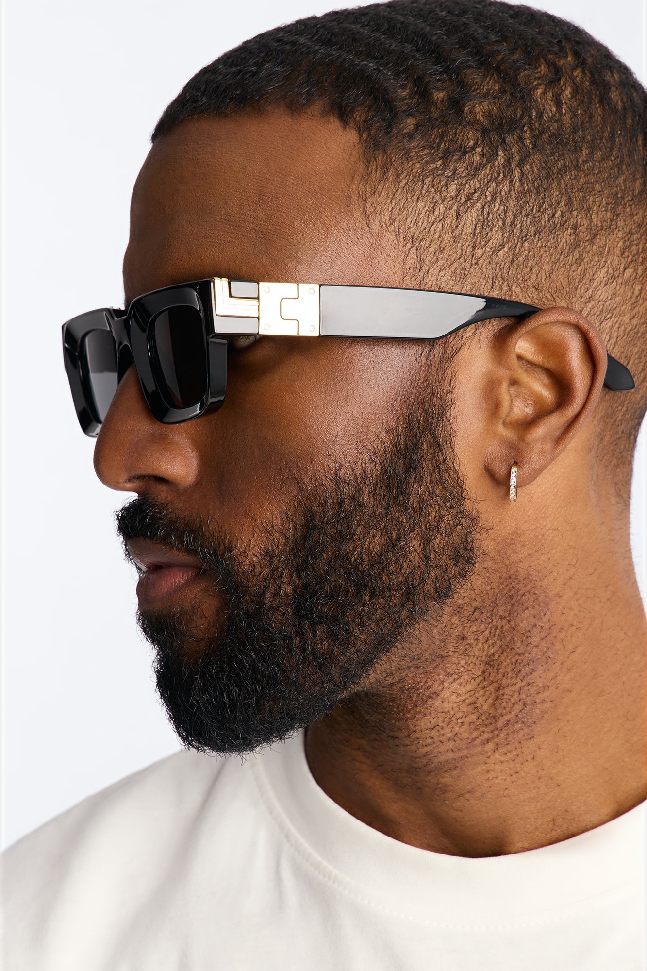 Upper Class Square Sunglasses - Black/Gold Fashion Nova
