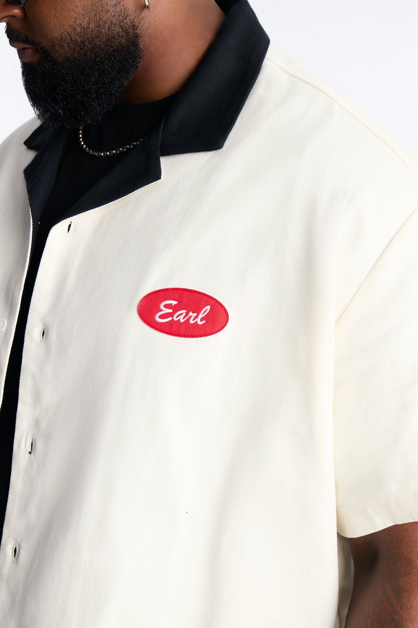 Cropped Rustpoint Mechanic Button Up Shirt - Cream Fashion Nova