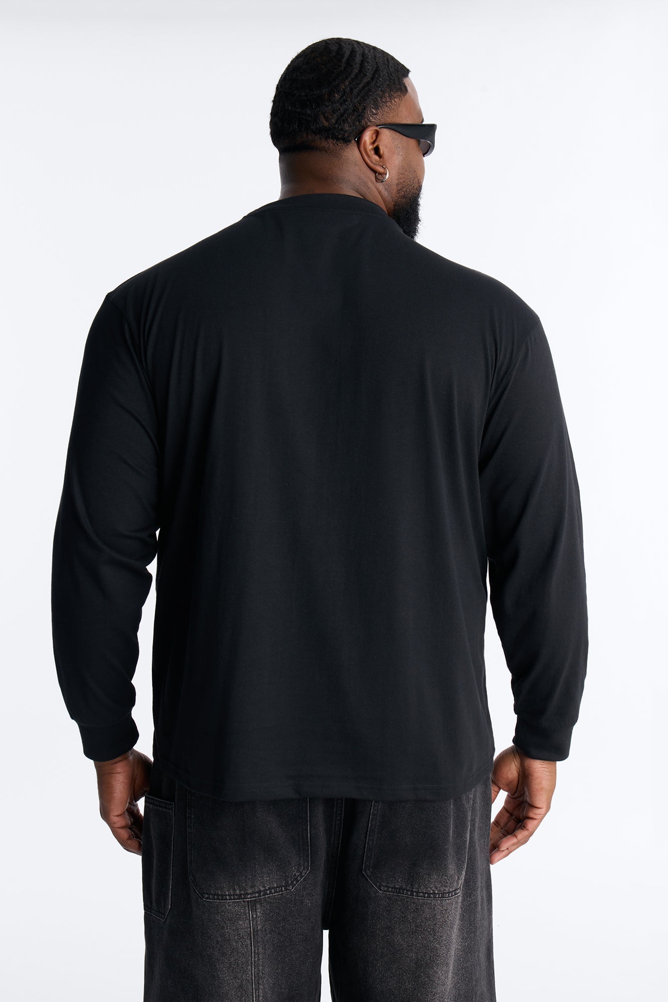 Skeleton Oversized Long Sleeve Tee - Black Fashion Nova