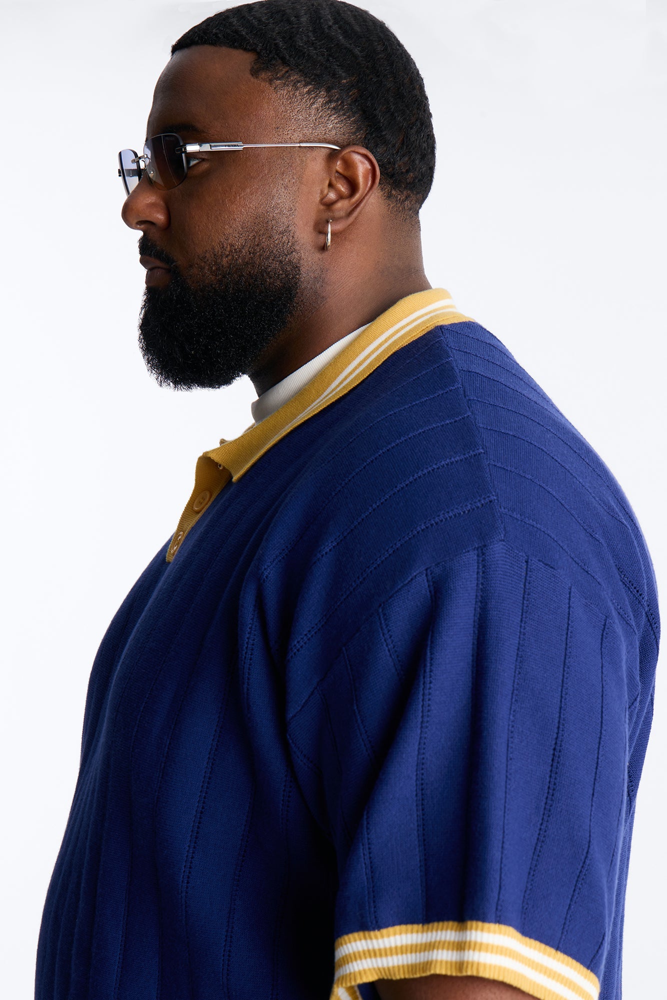 Singleton Short Sleeve Knit Polo - Navy Fashion Nova