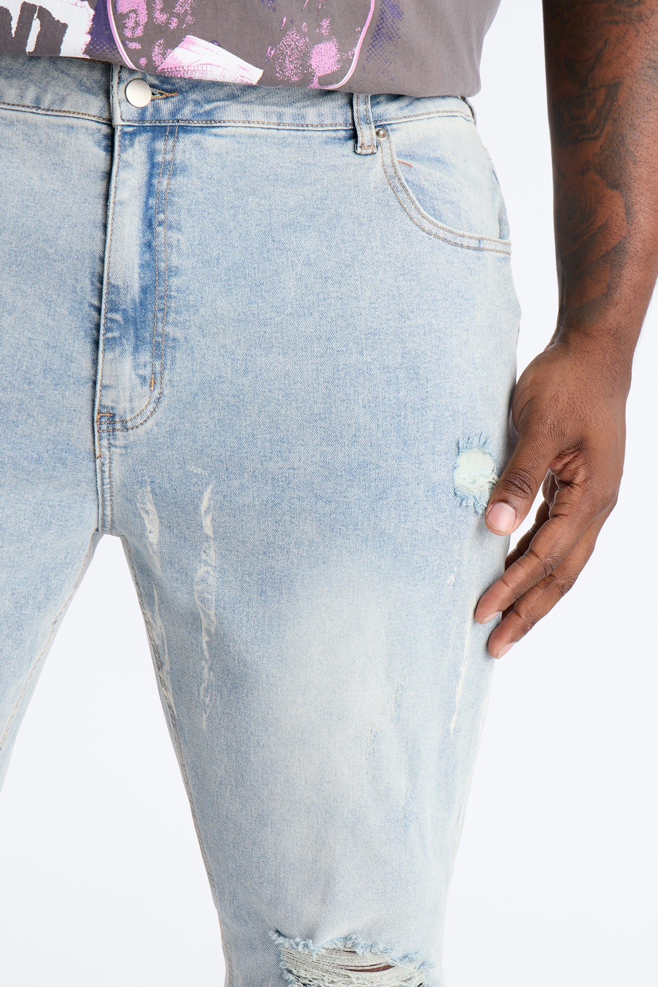 Everyday Street Stacked Skinny Flare Jean - Light Wash Fashion Nova
