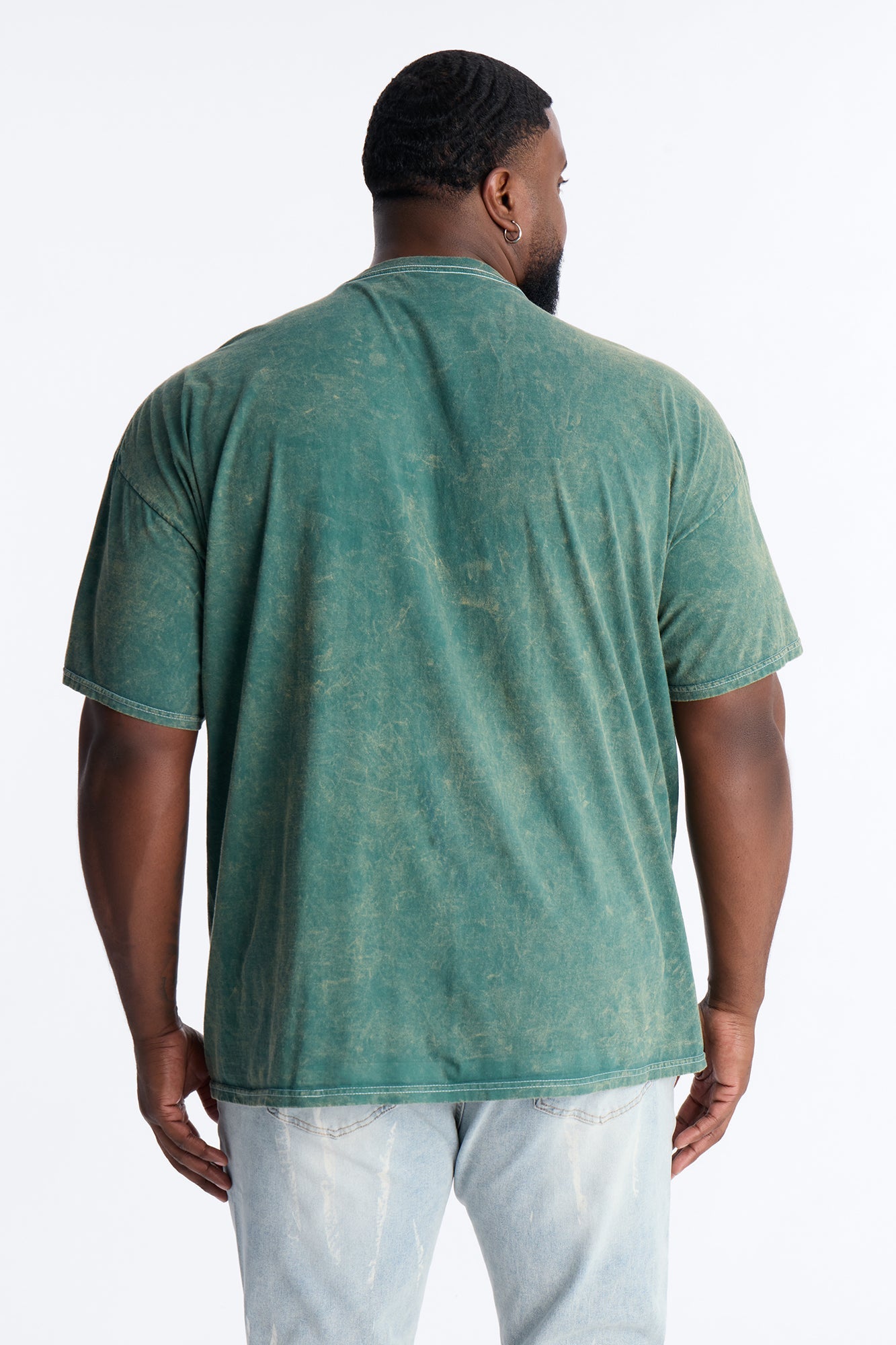 Amen Praise The Lord Rosary Studded Detail Graphic Short Sleeve Tee - Hunter Green Fashion Nova