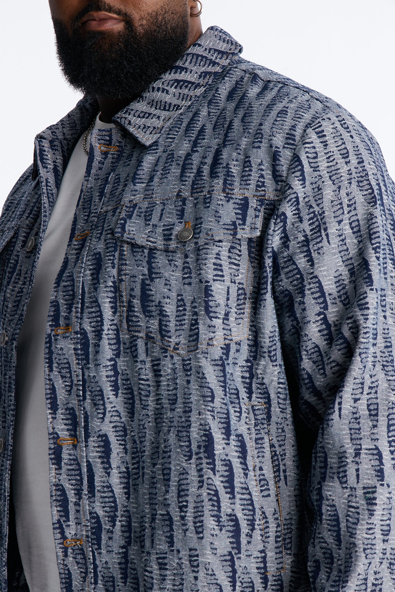 Cropped Matrix Denim Trucker Jacket - Dark Wash Fashion Nova