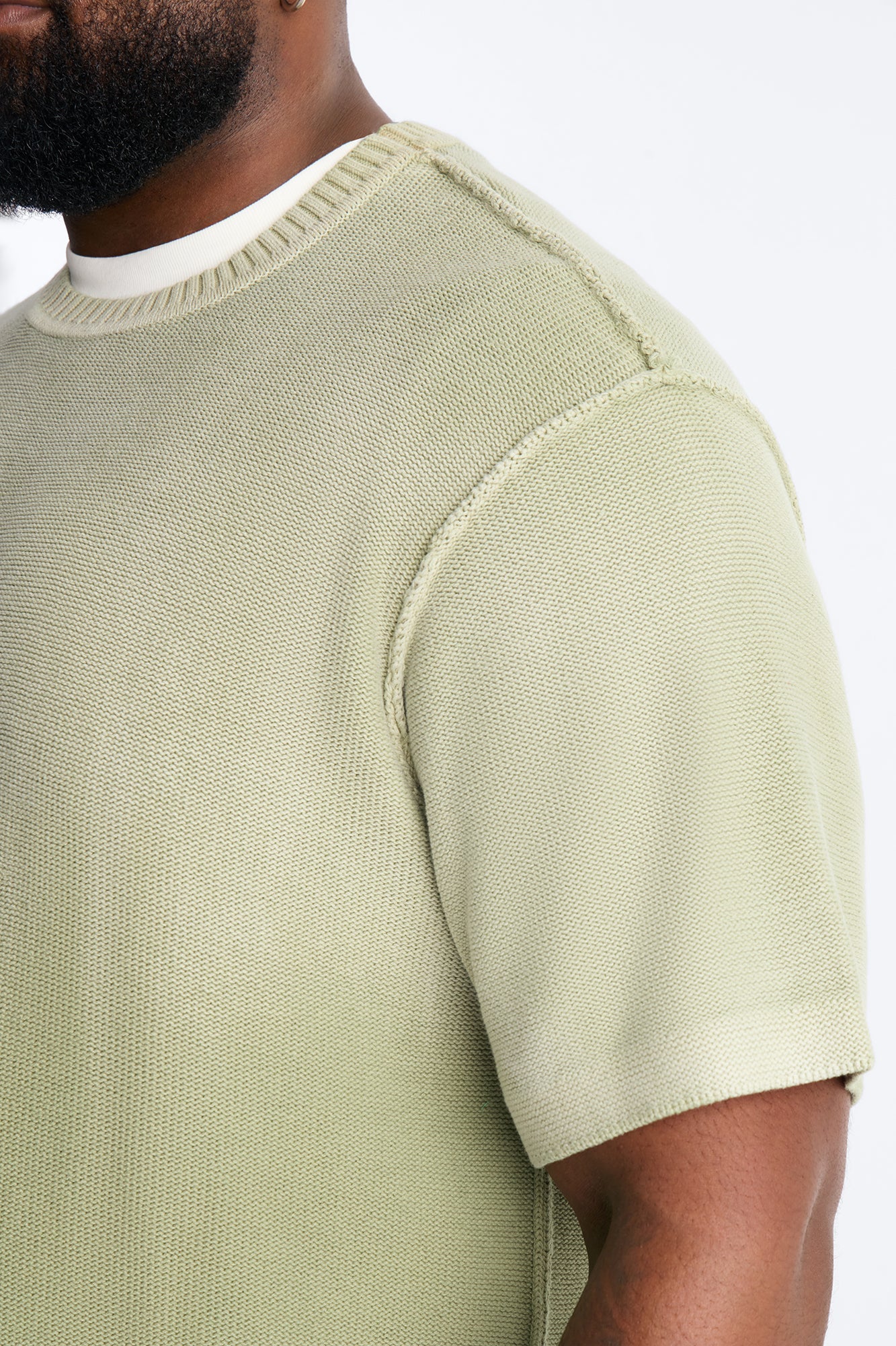 Slouch Ombre Crew Sweater Tee - Olive Fashion Nova