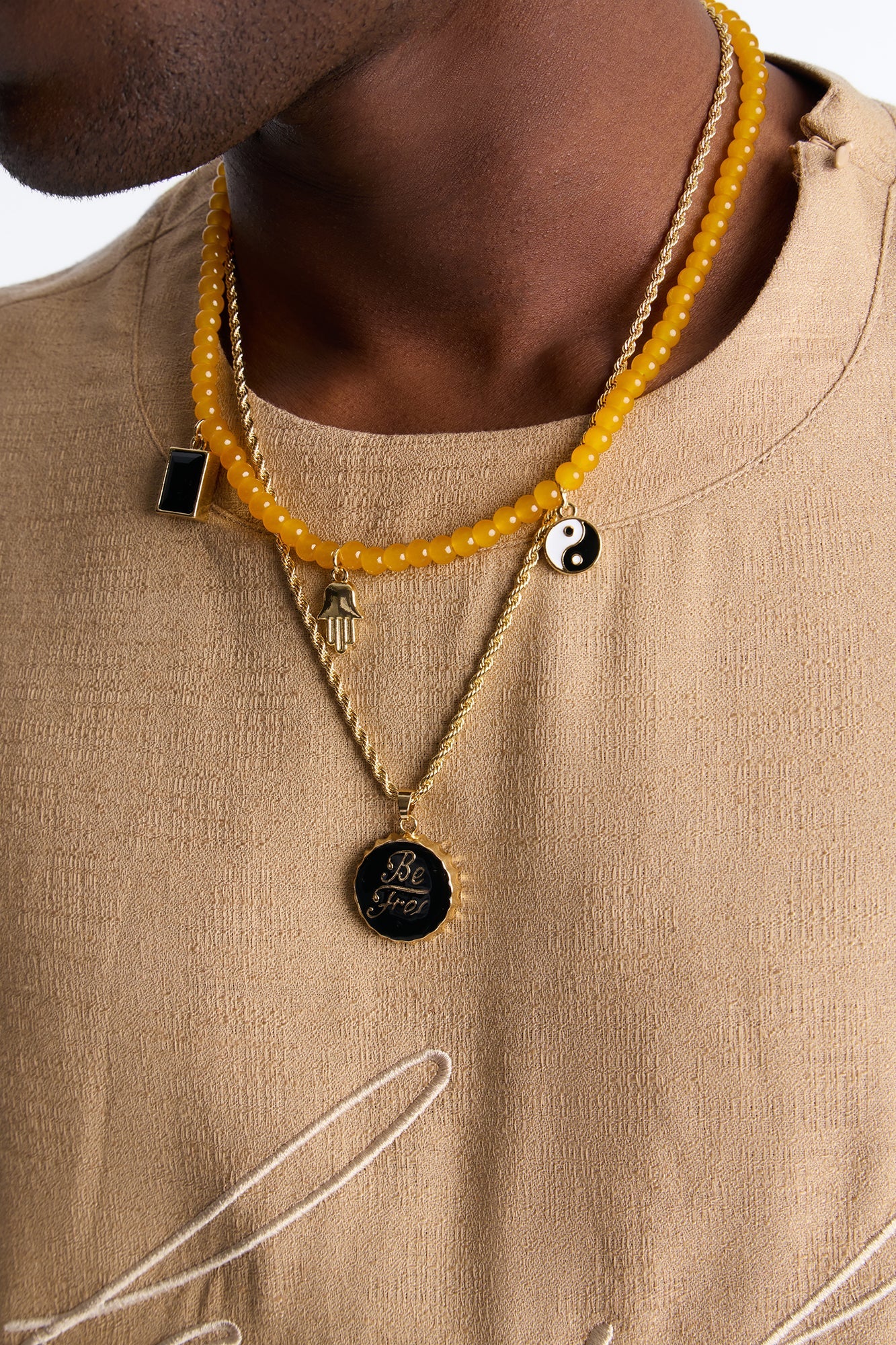 Zen Rebel Necklace Set - Gold Fashion Nova