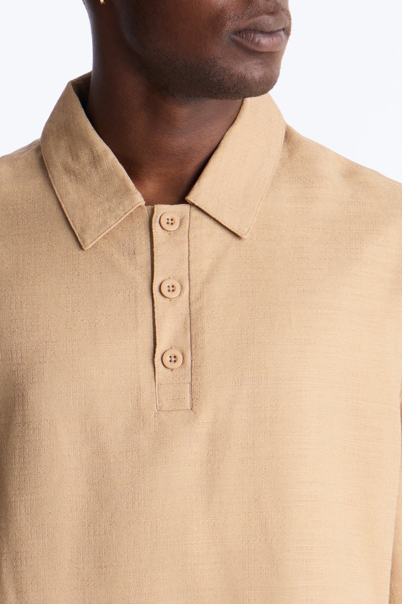 Oversized Tropic Fearless Polo Shirt - Tan Fashion Nova