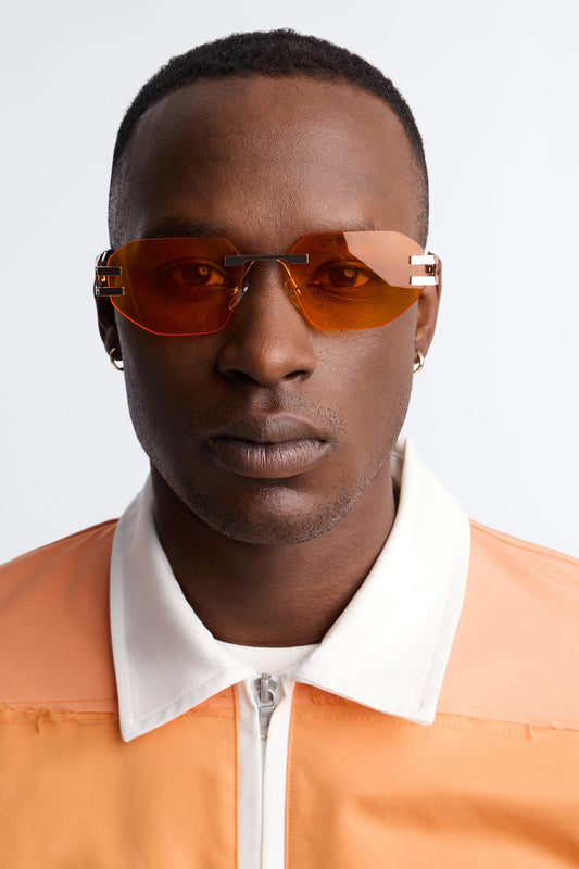 Statement Angular Sunglasses - Orange Fashion Nova