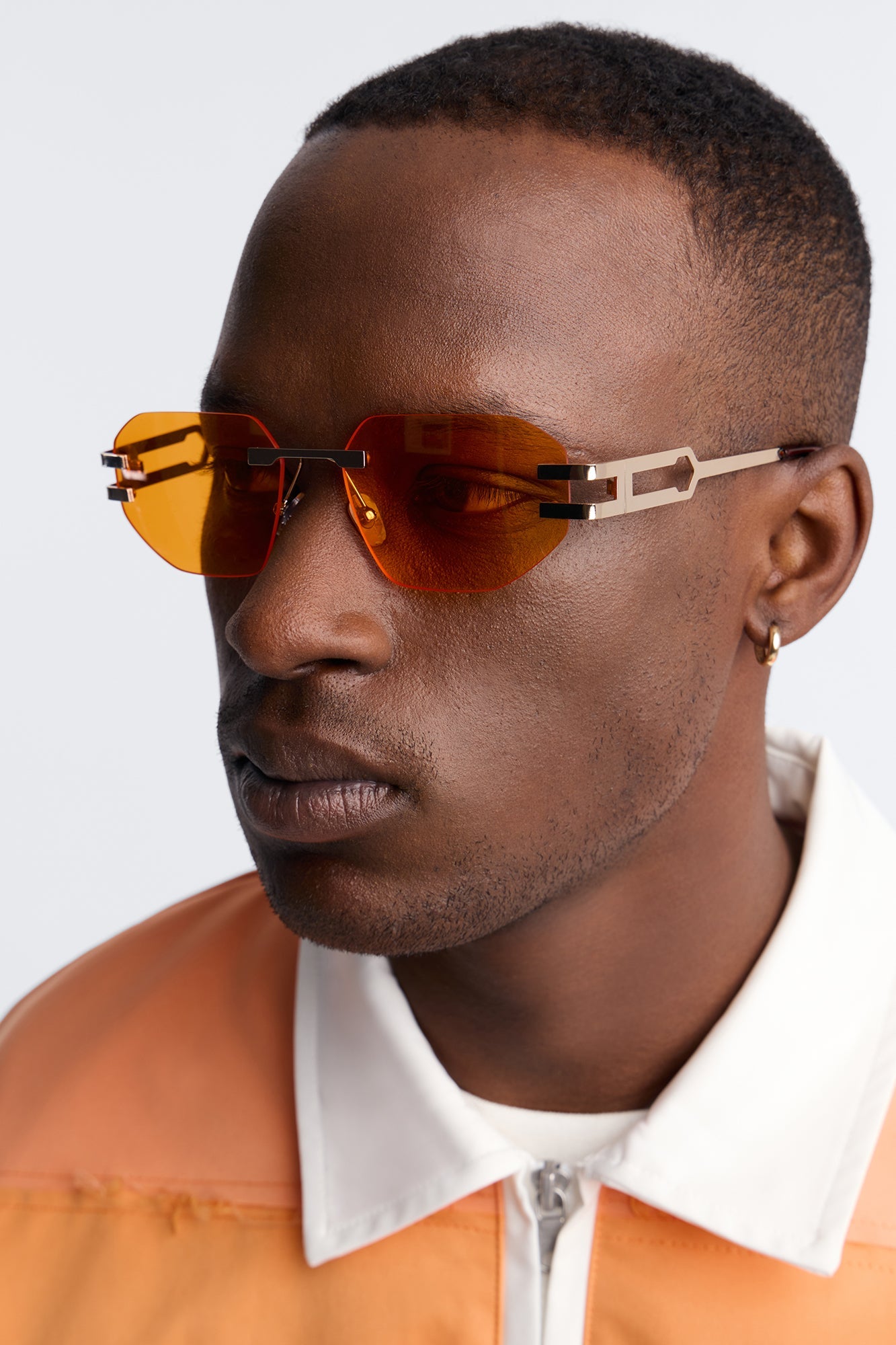 Statement Angular Sunglasses - Orange Fashion Nova