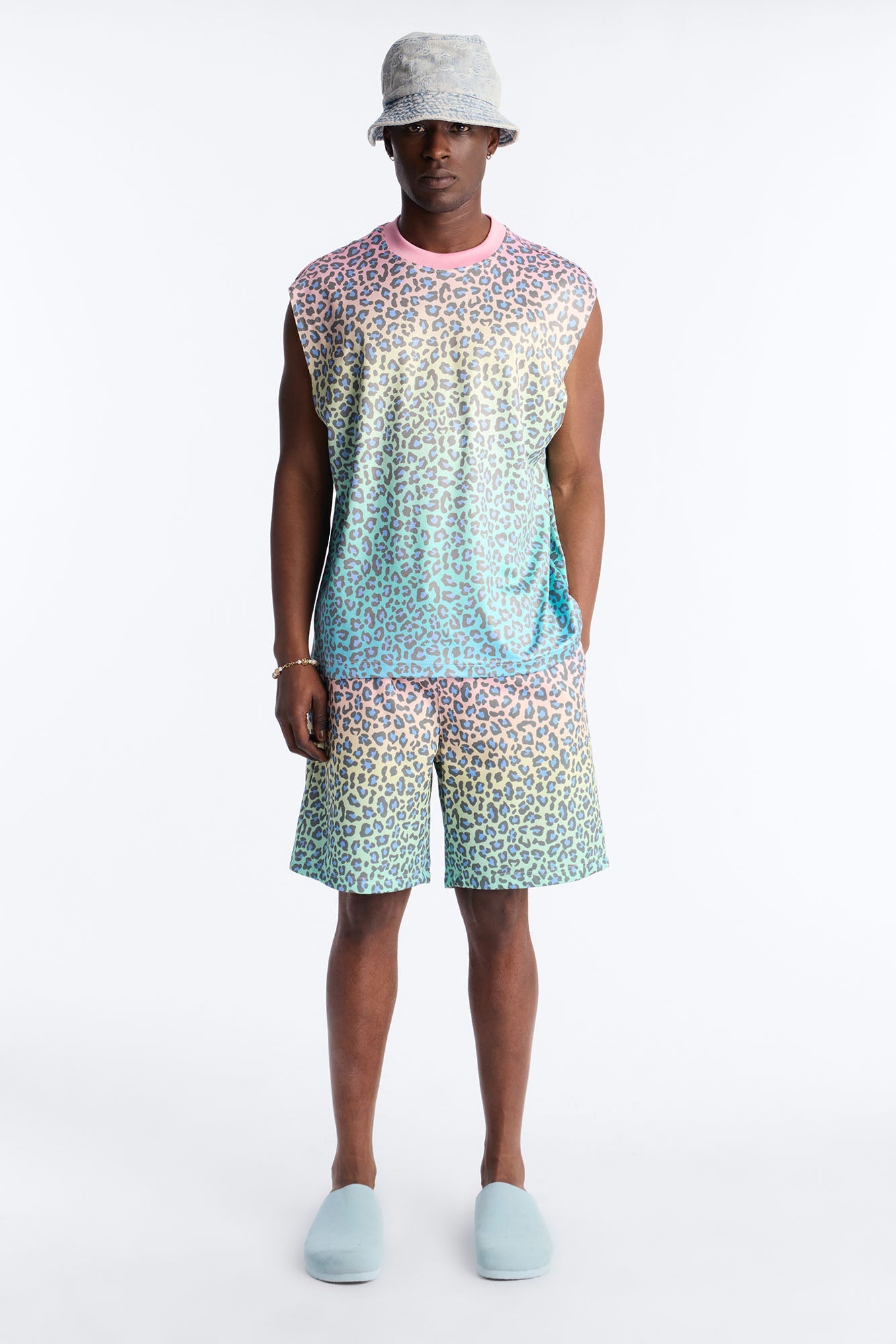 Relaxed Electric Rave Leopard Sleeveless Crew Neck Tank - Multi Color Fashion Nova