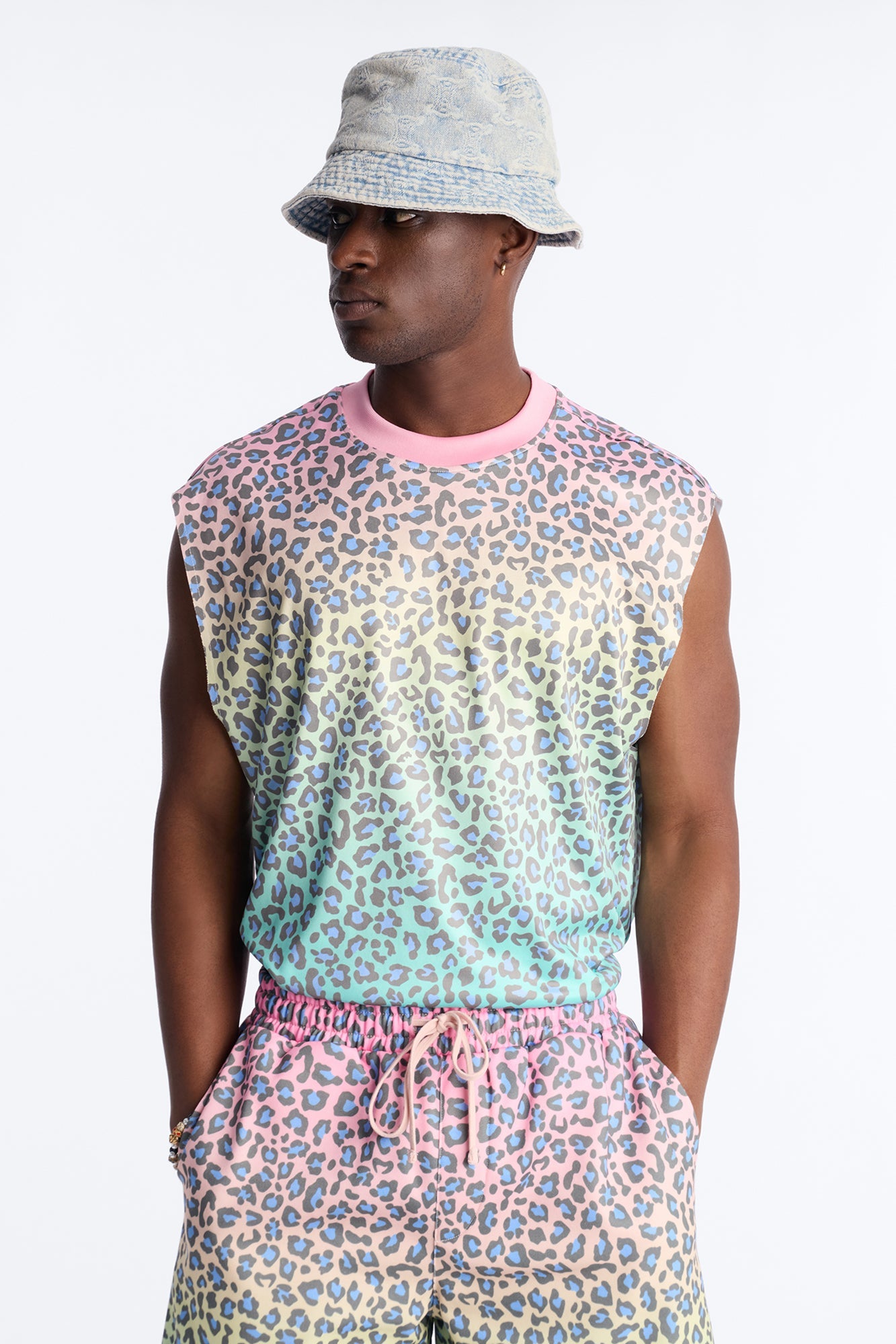 Relaxed Electric Rave Leopard Sleeveless Crew Neck Tank - Multi Color Fashion Nova