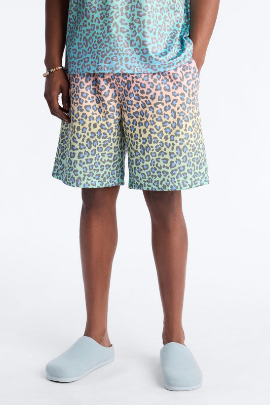 Electric Rave Leopard Relaxed Short - Multi Color Fashion Nova