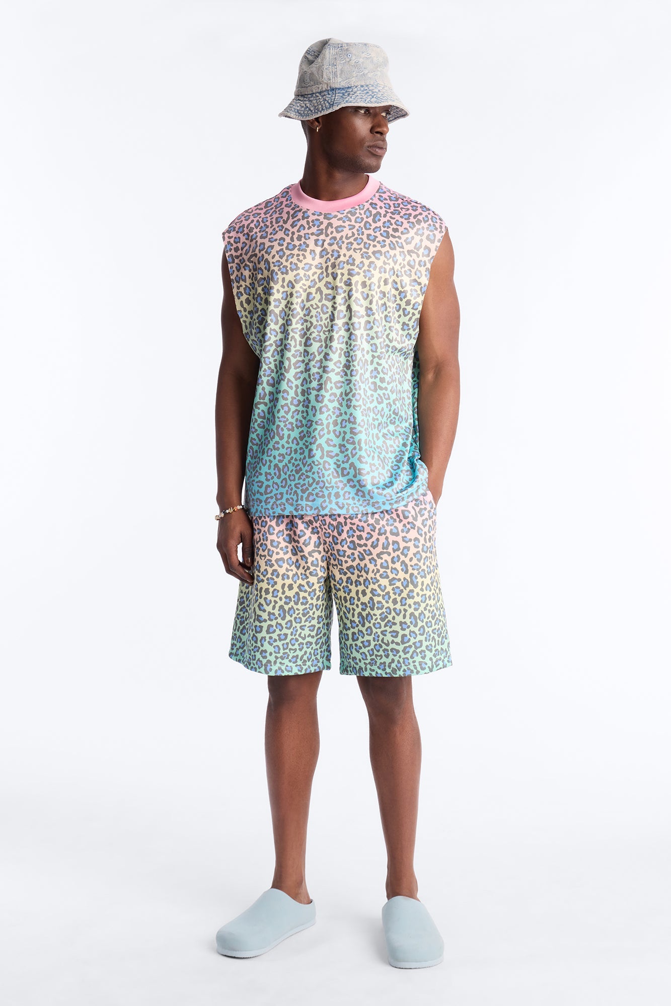 Electric Rave Leopard Relaxed Short - Multi Color Fashion Nova