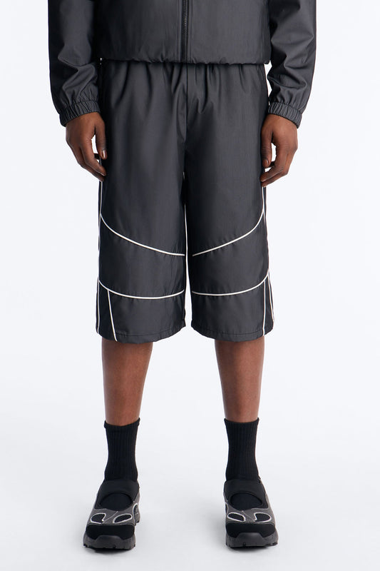 Baggy Chroma Reflective Mesh Overlay Short - PlatinumIce Fashion Nova