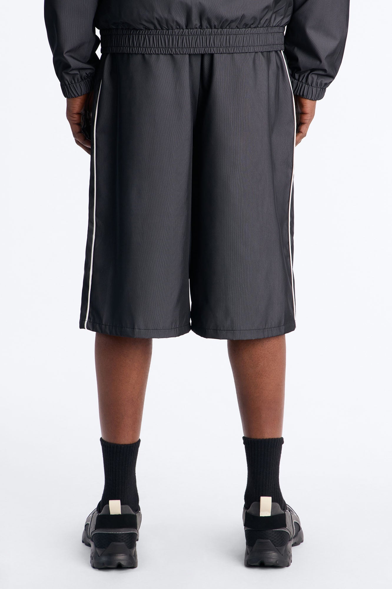 Baggy Chroma Reflective Mesh Overlay Short - PlatinumIce Fashion Nova