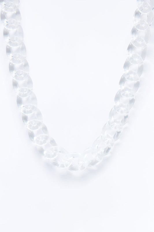 Thick Clear Cuban Chain Necklace - Clear Fashion Nova