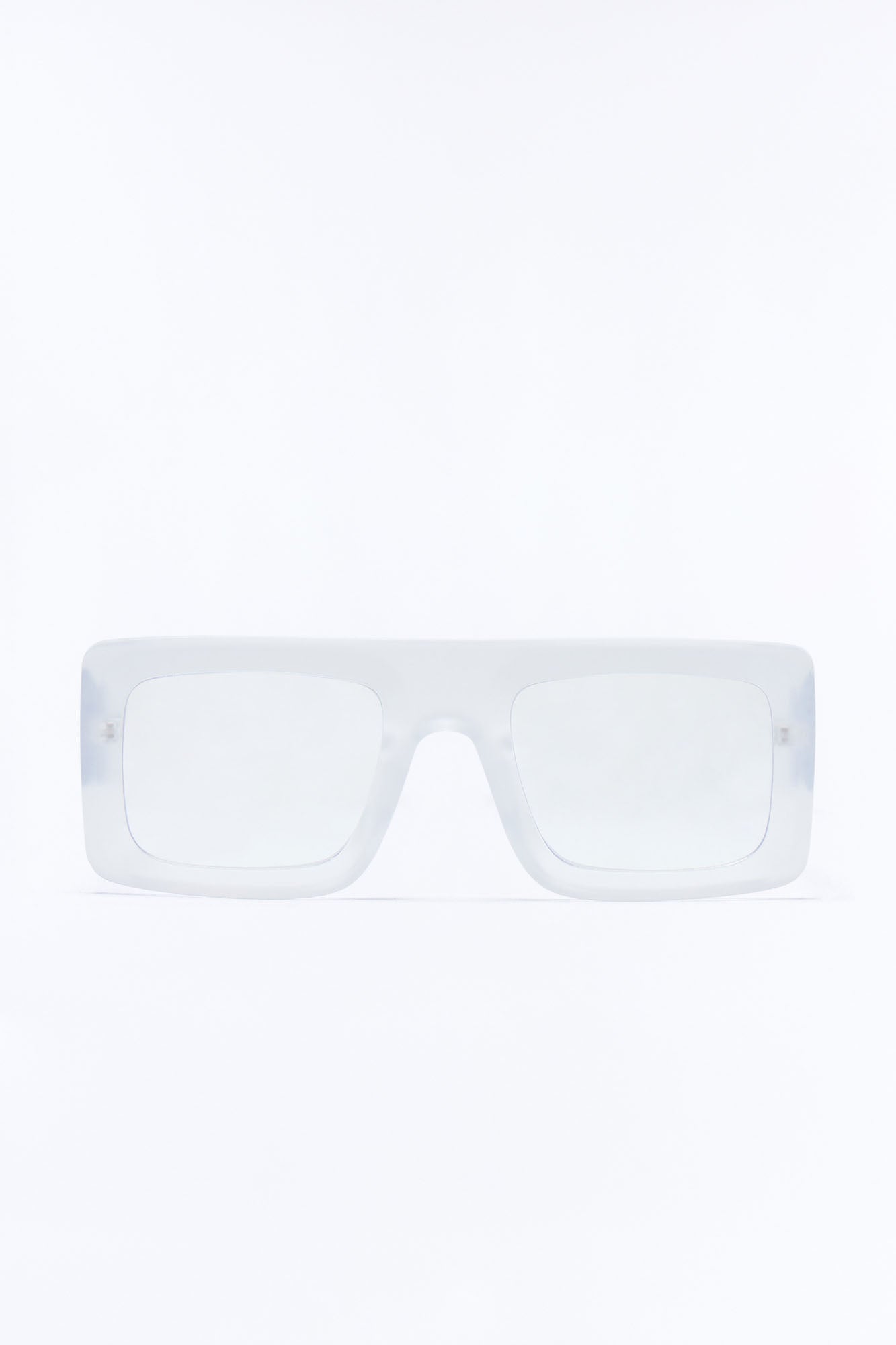 Prestige Matte Flat Top Sunglasses - Clear Fashion Nova