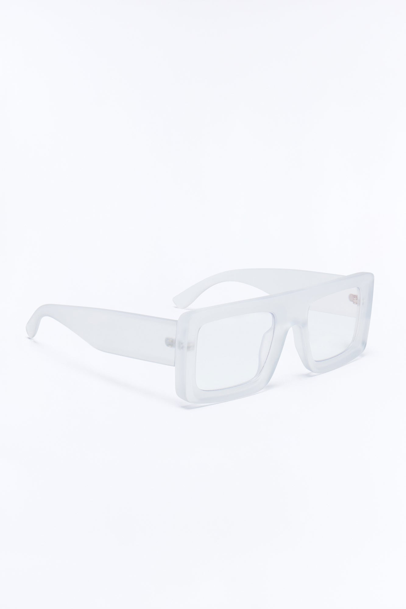 Prestige Matte Flat Top Sunglasses - Clear Fashion Nova